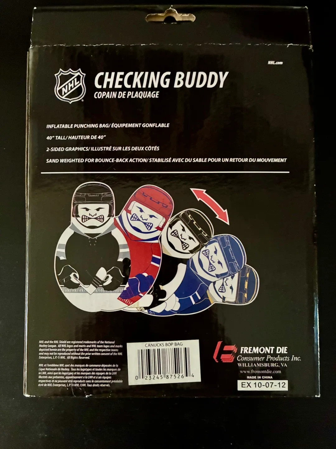 NHL Checking Buddy - Vancouver Canucks Bop Bag image indicator(2)