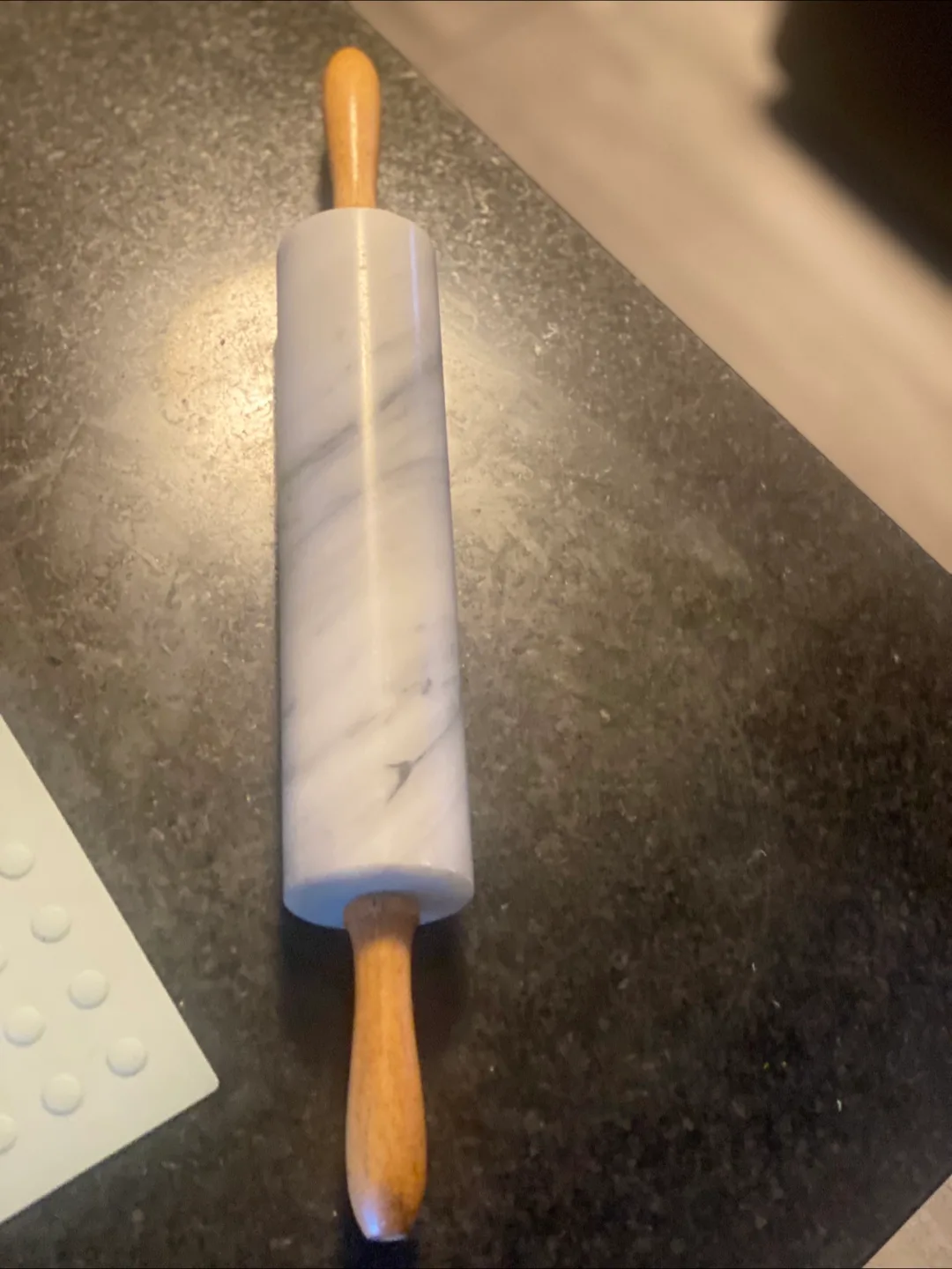 Marble Rolling Pin w/ Wood Handles thumbnail