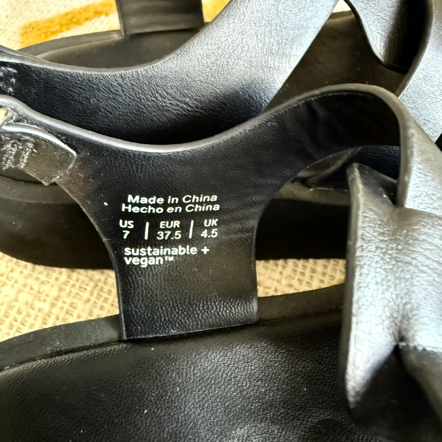 Black Vegan Sandals - Size 7 image indicator(2)
