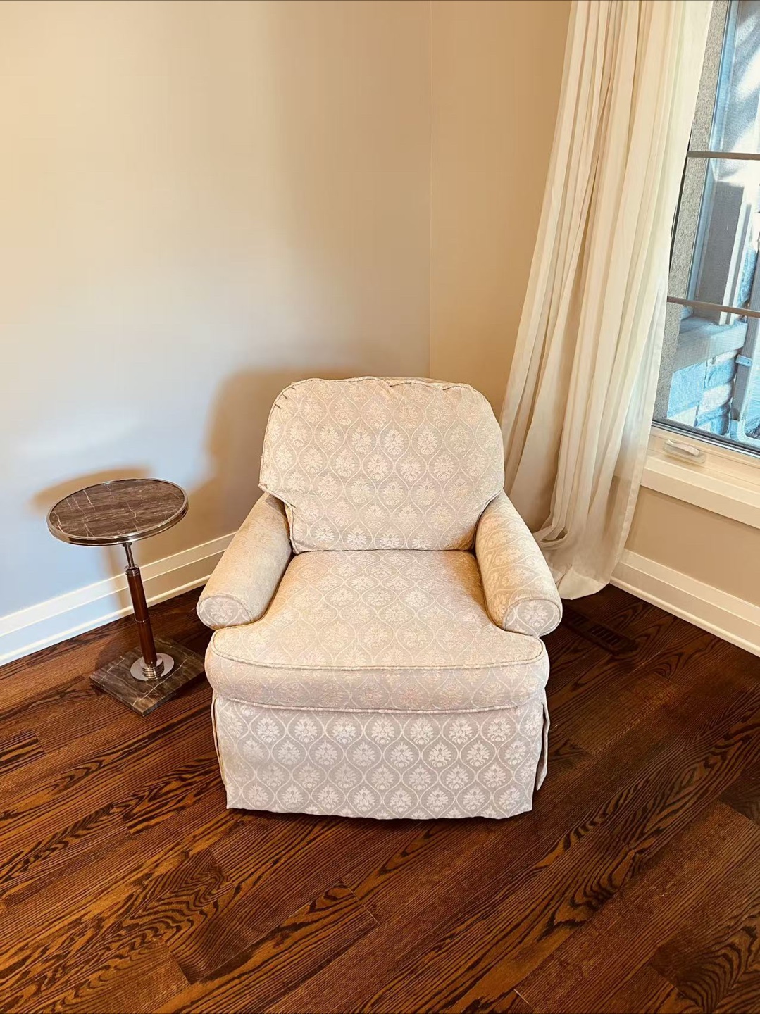 Patterned Armchair with stand