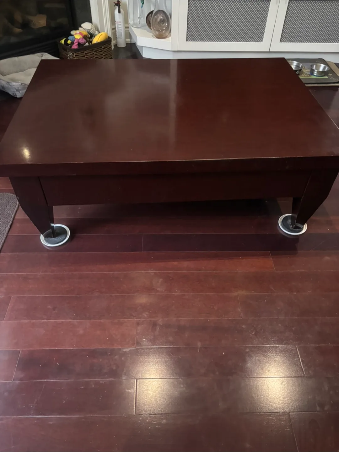 Dark Brown Wood Coffee Table image indicator(3)