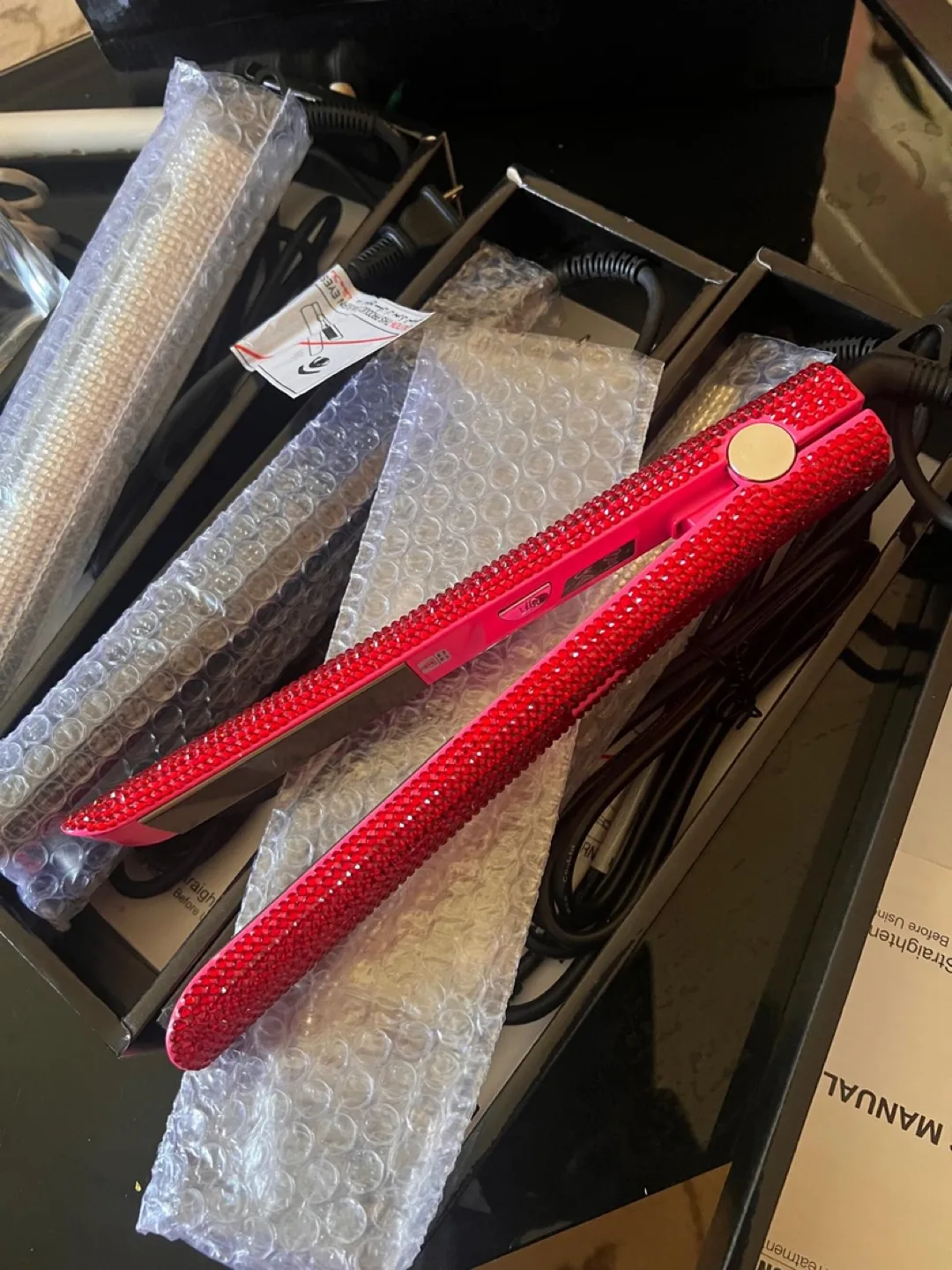 Bling Hair Straightener - Rhinestone Flat Iron Hair Straightener image indicator(3)