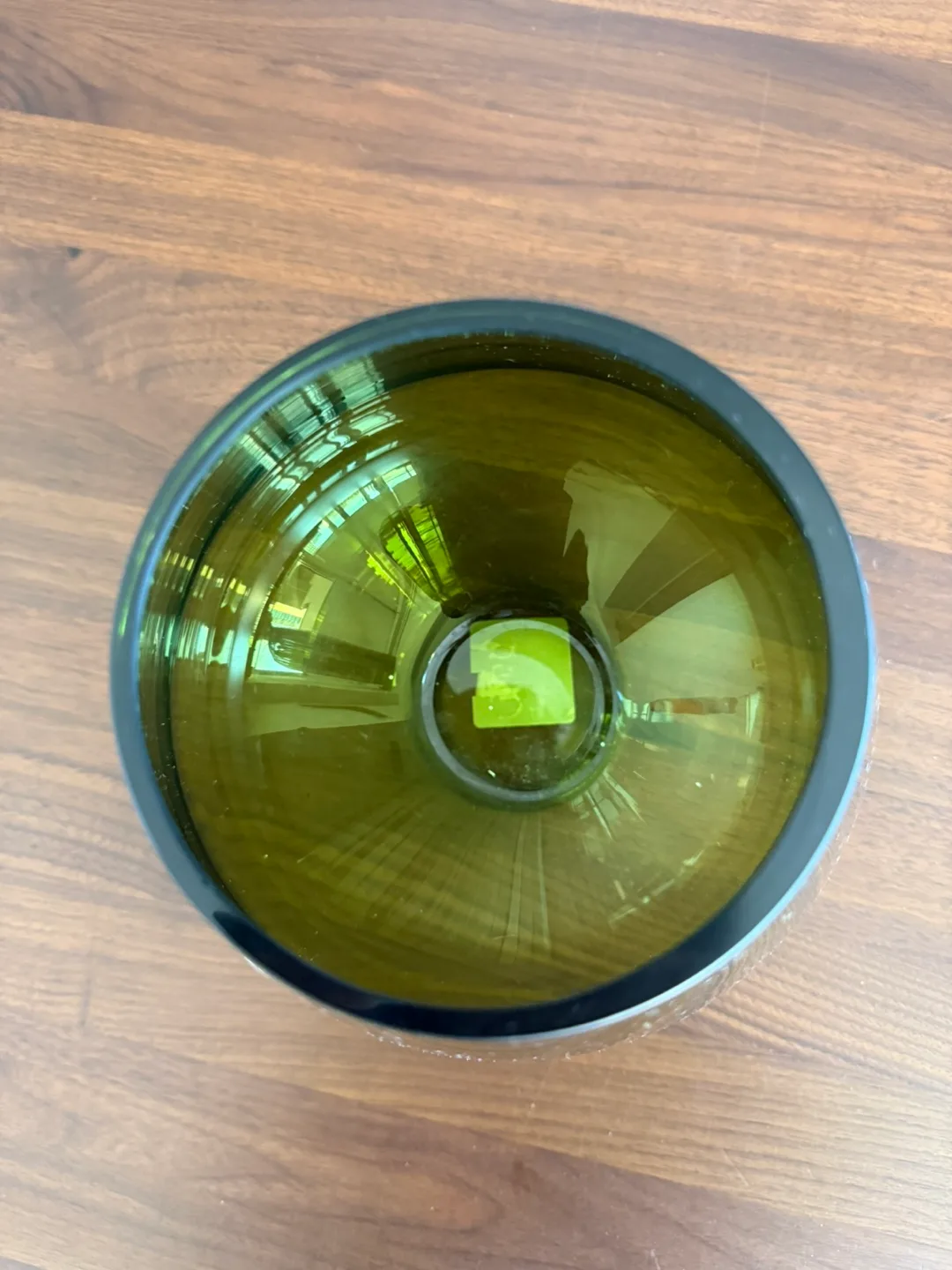 Olive Green Glass Vase (8.5”H x 4” D) image indicator(4)