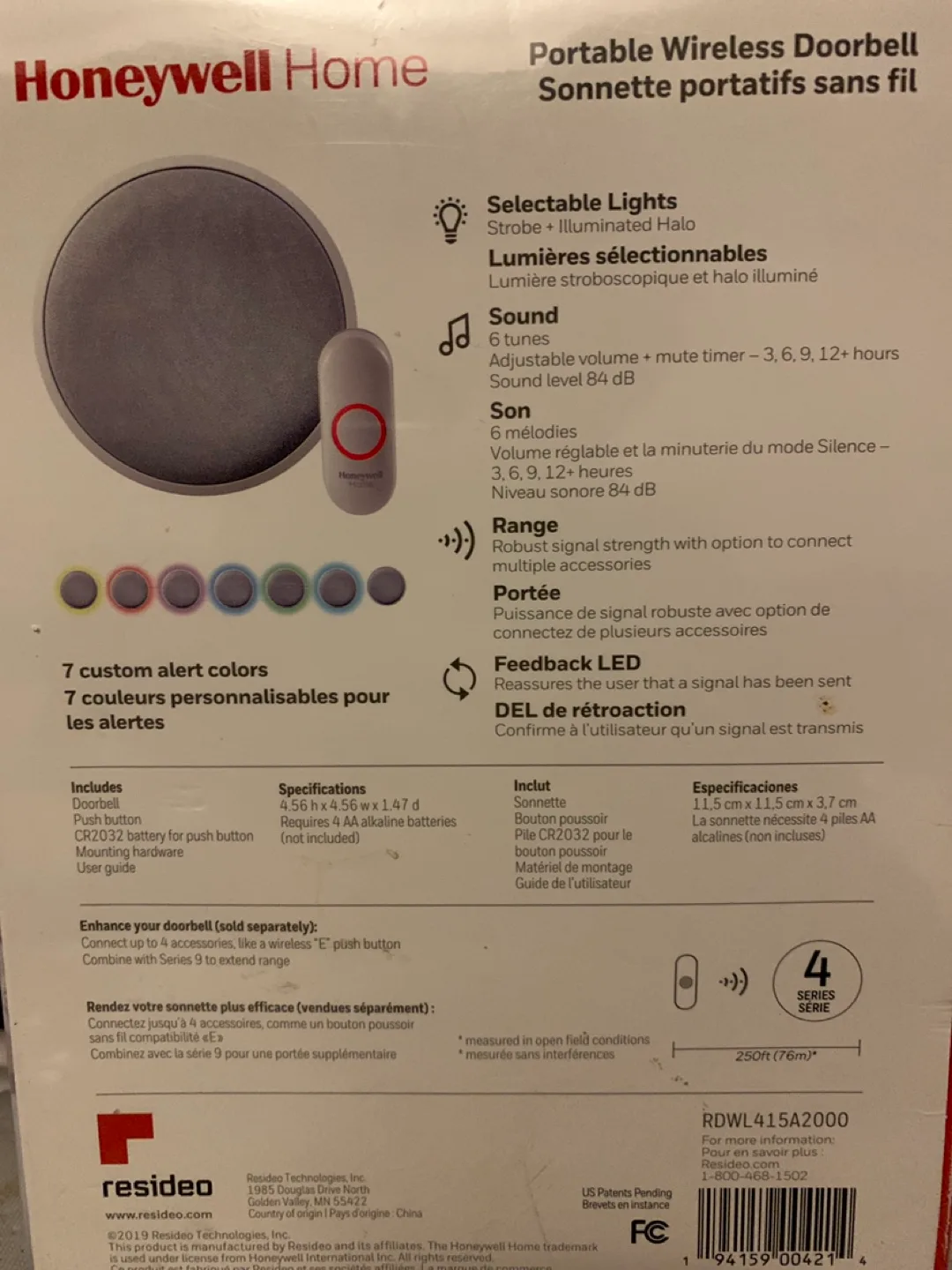 Honeywell Home Series 3 Wireless Doorbell - New image indicator(4)