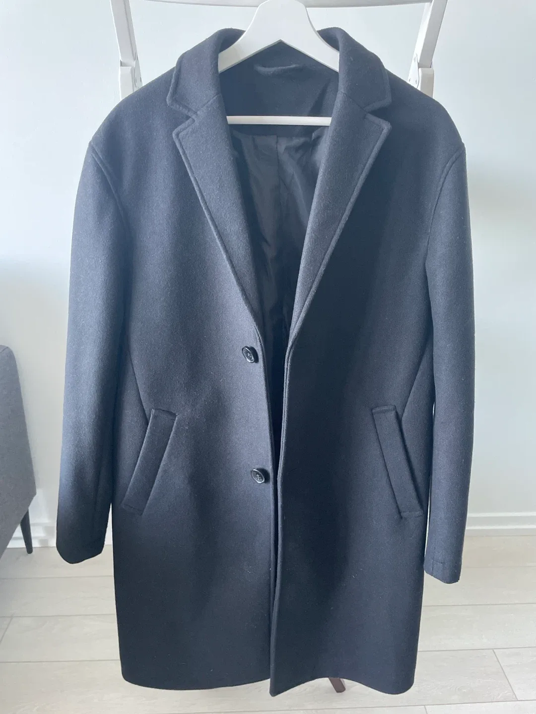 Bershka Black Overcoat Size M image indicator(2)