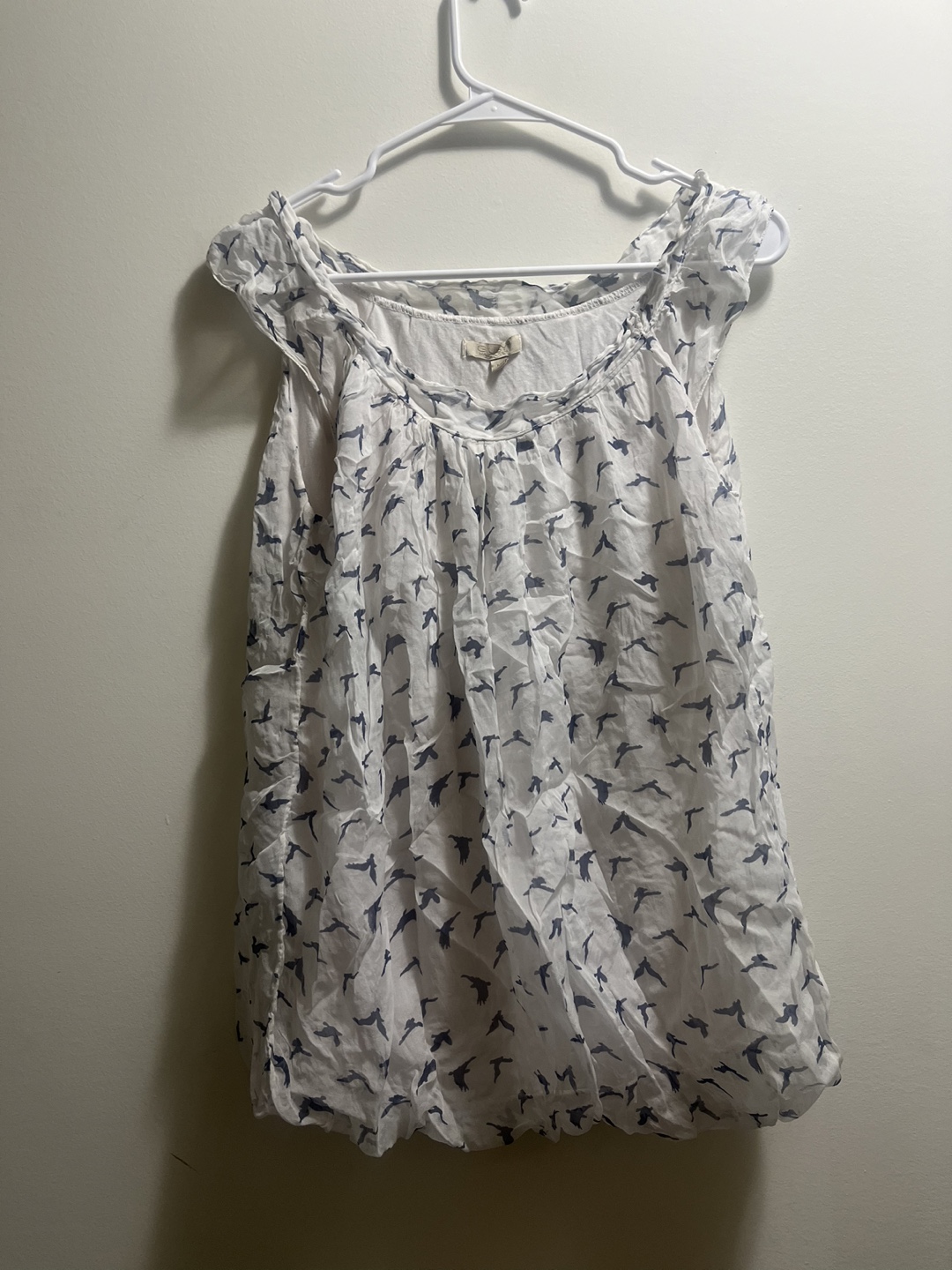 Giusy Women's 100% Silk Made in Italy Bird Print Blouse Top sz M - photo 2