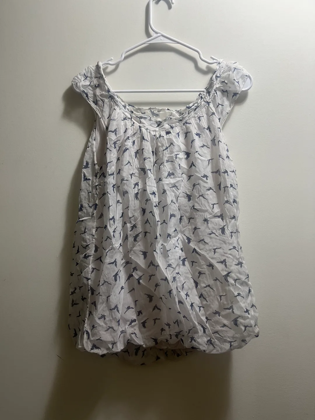 Giusy Women's 100% Silk Made in Italy Bird Print Blouse Top sz M thumbnail