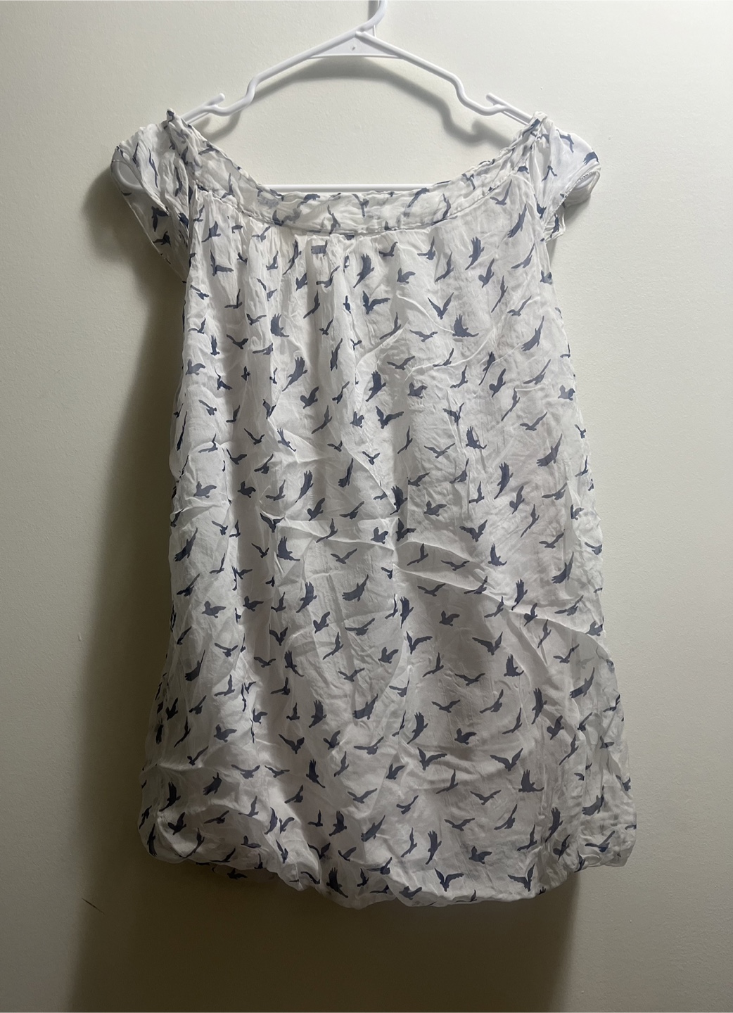 Giusy Women's 100% Silk Made in Italy Bird Print Blouse Top sz M - photo 3