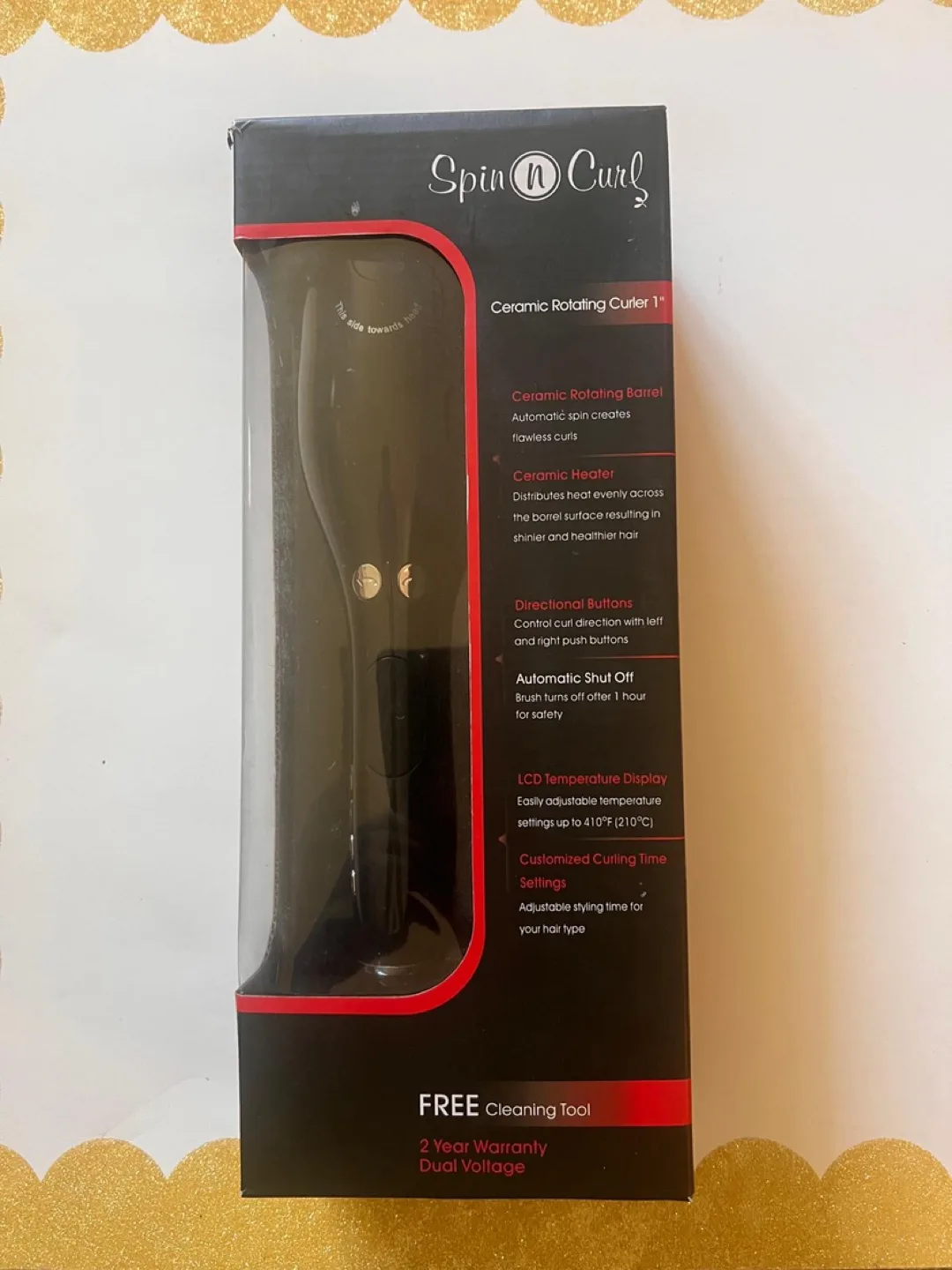 BRAND NEW Spin N Curl Ceramic Rotating Curler image indicator(4)