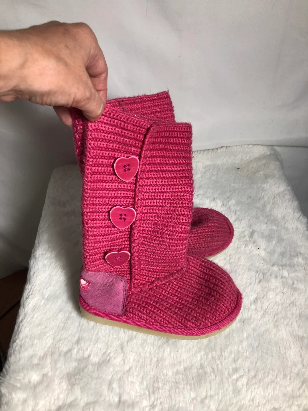 Girls Pink Boots. thumbnail