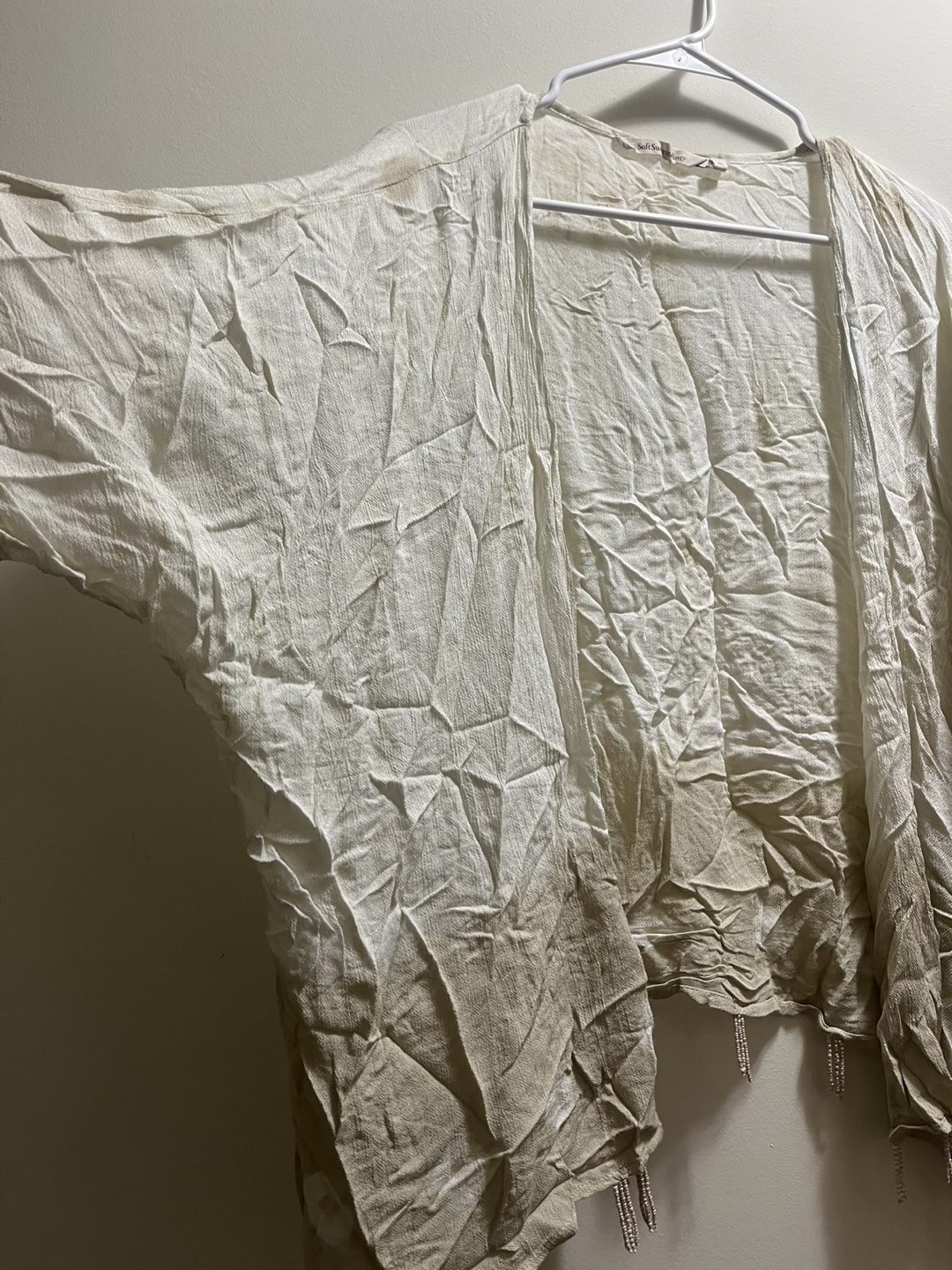 Elegant Cream tie dye Kimono Cardigan sz XL - photo 5