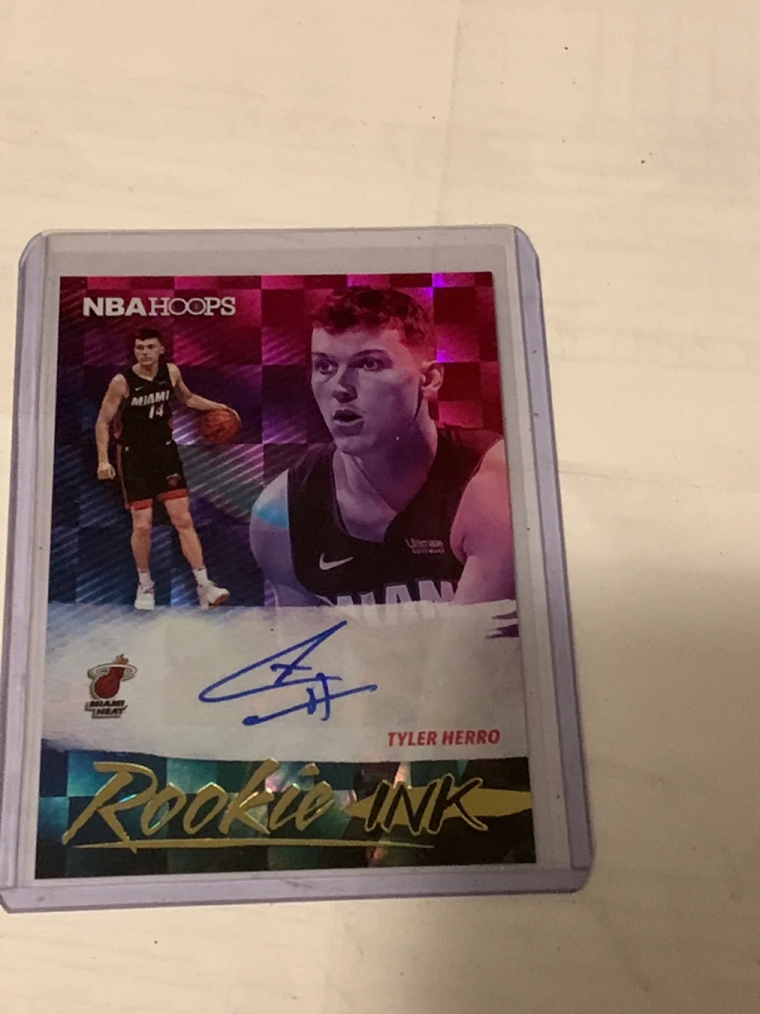 Tyler Herro Rookie Ink NBA Hoops Card thumbnail