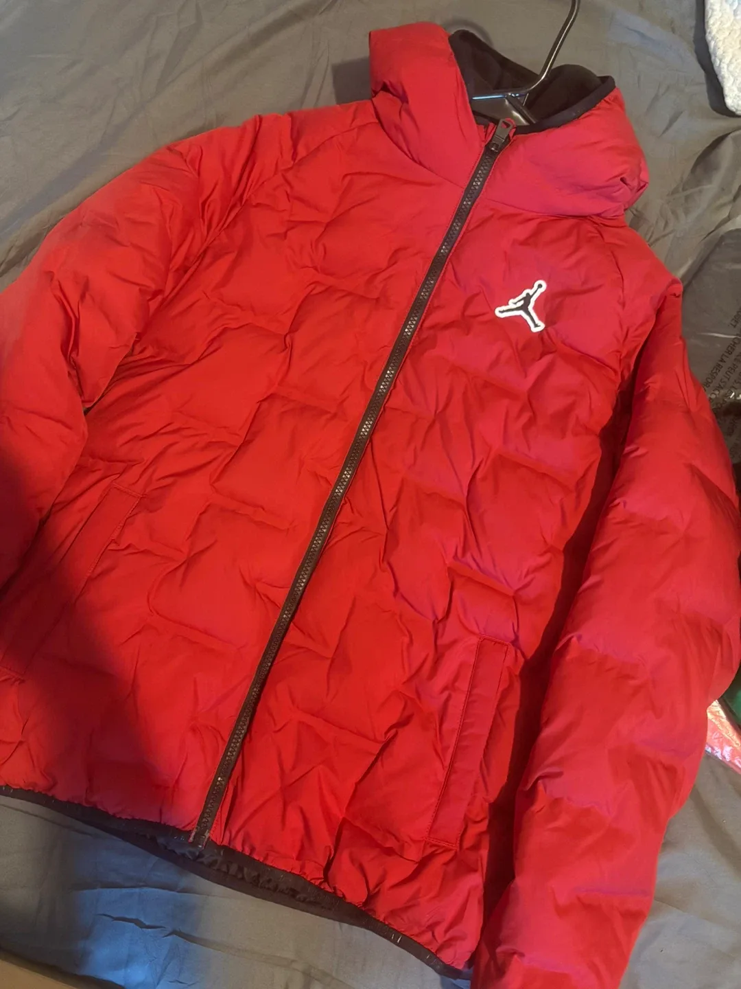 Jordan Red Puffer Jacket thumbnail