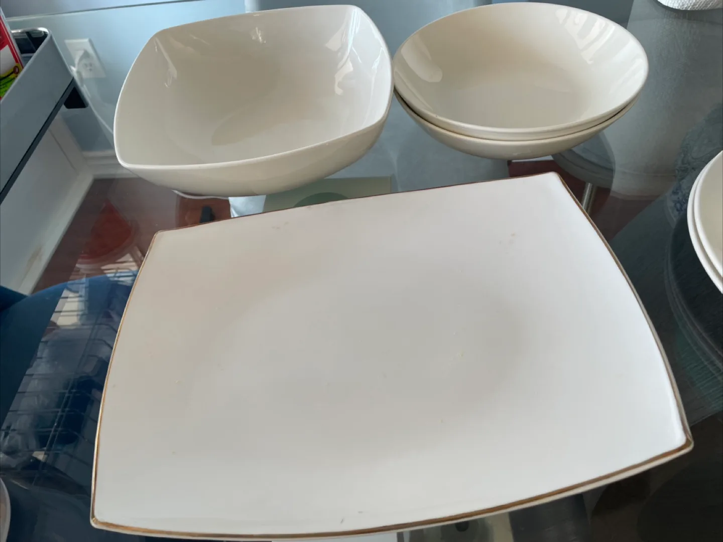 White Serving Dishes - Bowls and Platter thumbnail