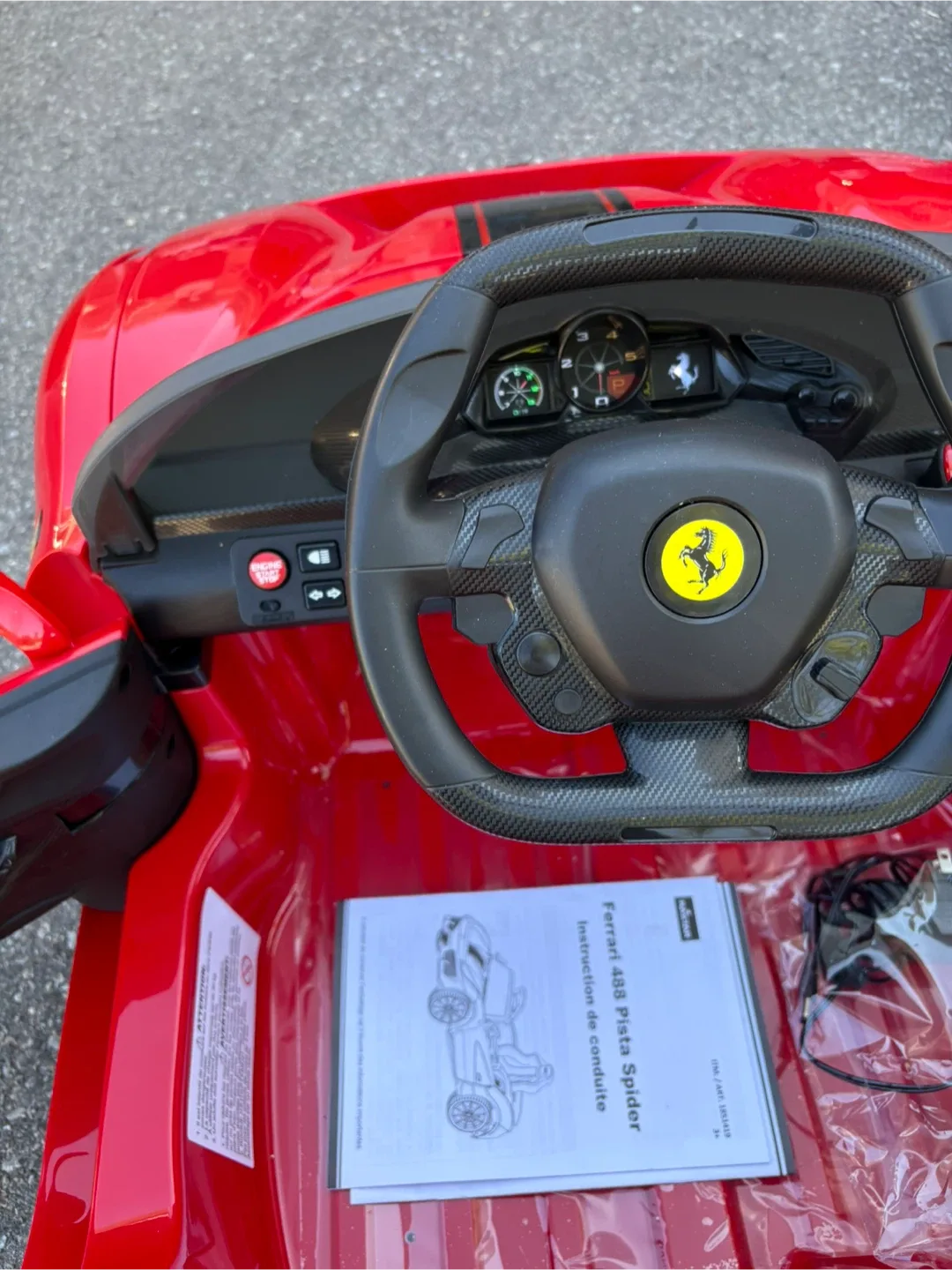 Ferrari 488 Pista Spider Kids Ride(12V)-On Car – Brand New image indicator(4)