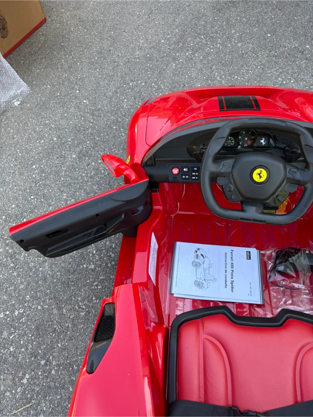 Ferrari 488 Pista Spider Kids Ride(12V)-On Car – Brand New image indicator(3)