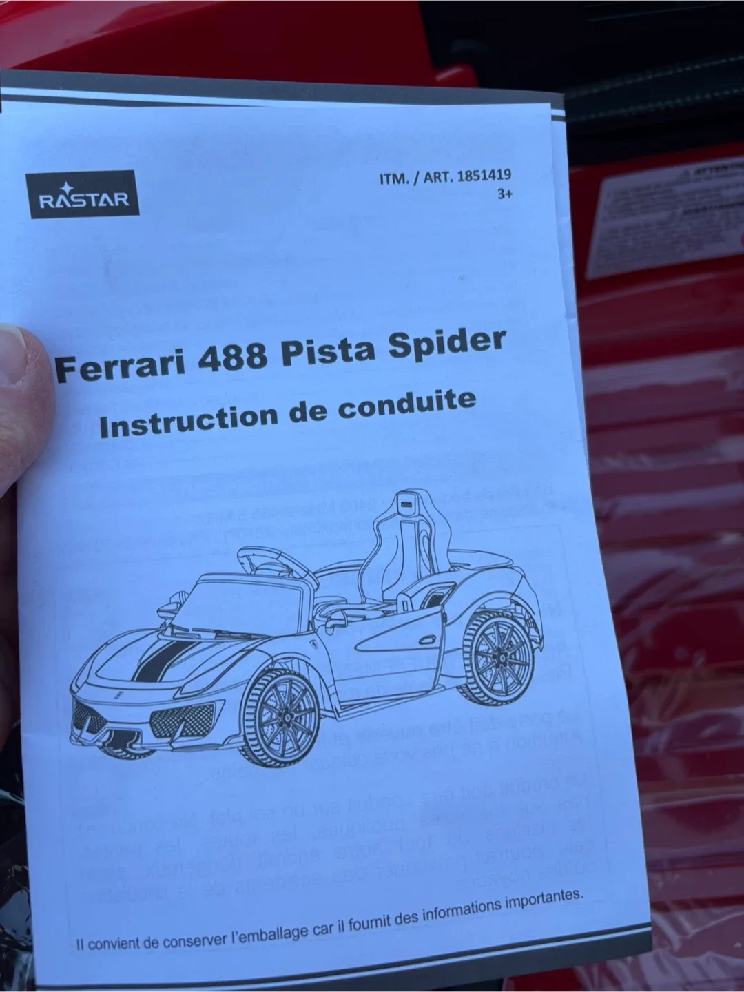 Ferrari 488 Pista Spider Kids Ride(12V)-On Car – Brand New image indicator(10)