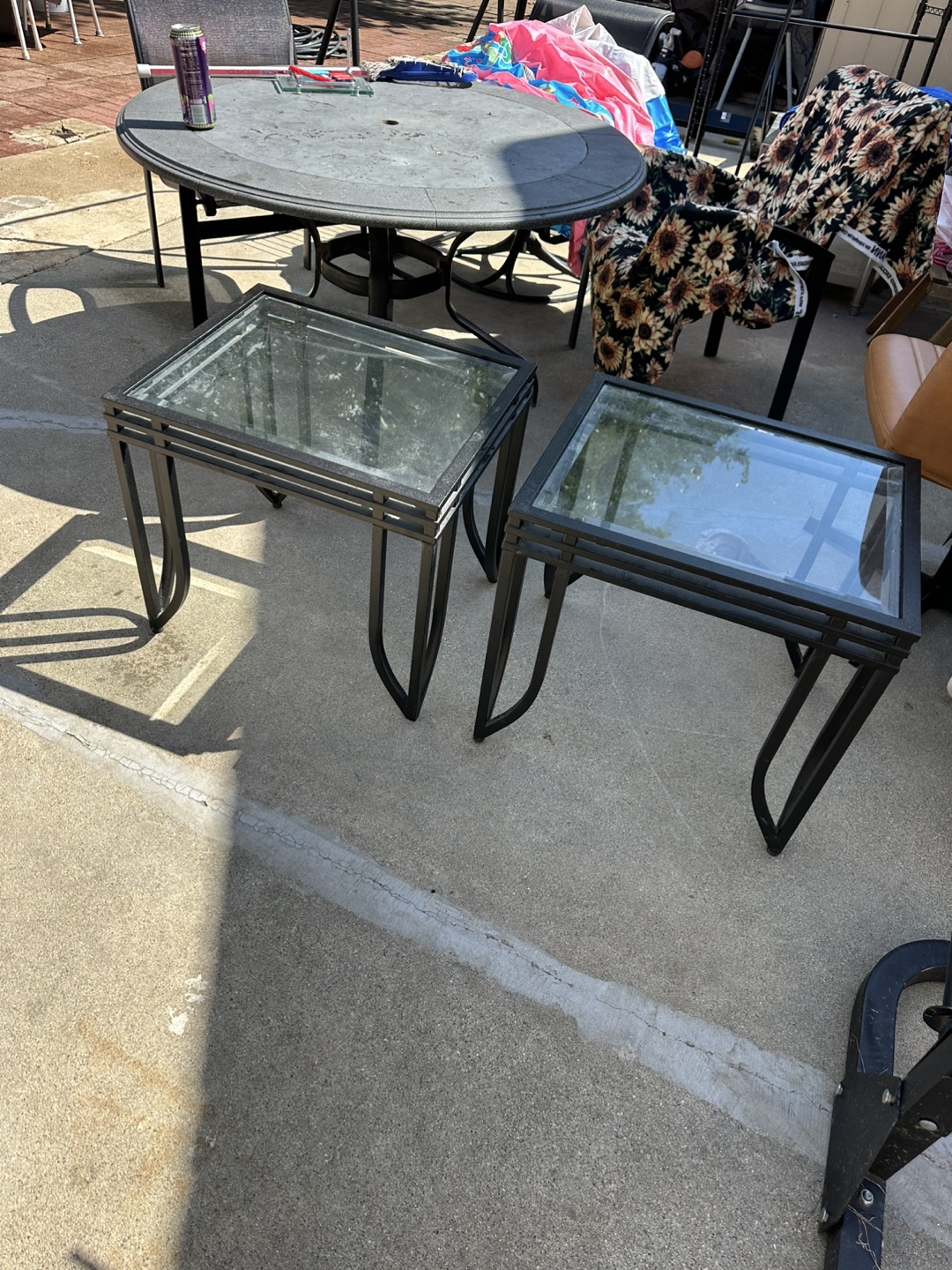 Glass Top End Tables - Set of 2 - photo 2