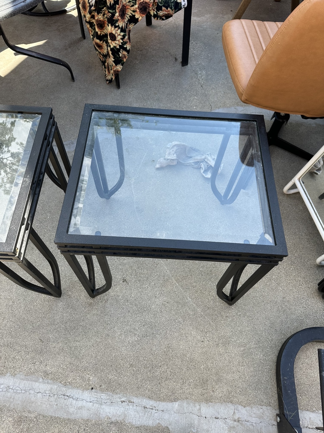 Glass Top End Tables - Set of 2 - photo 3
