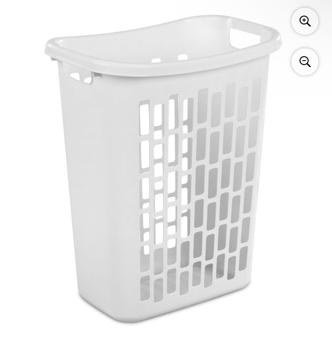 White Plastic Laundry Basket