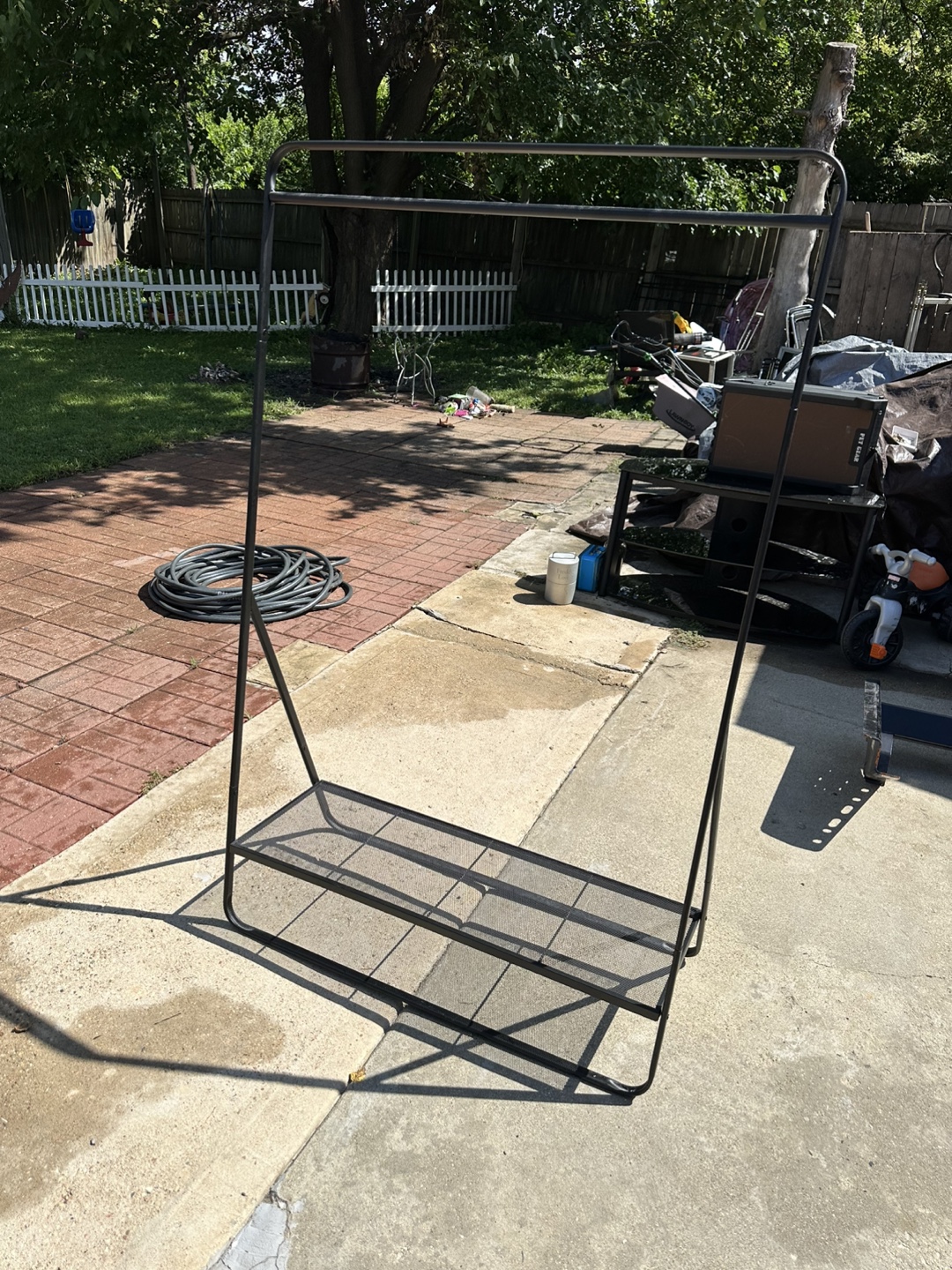 Black Metal Clothing Rack - 66" Tall - photo 2
