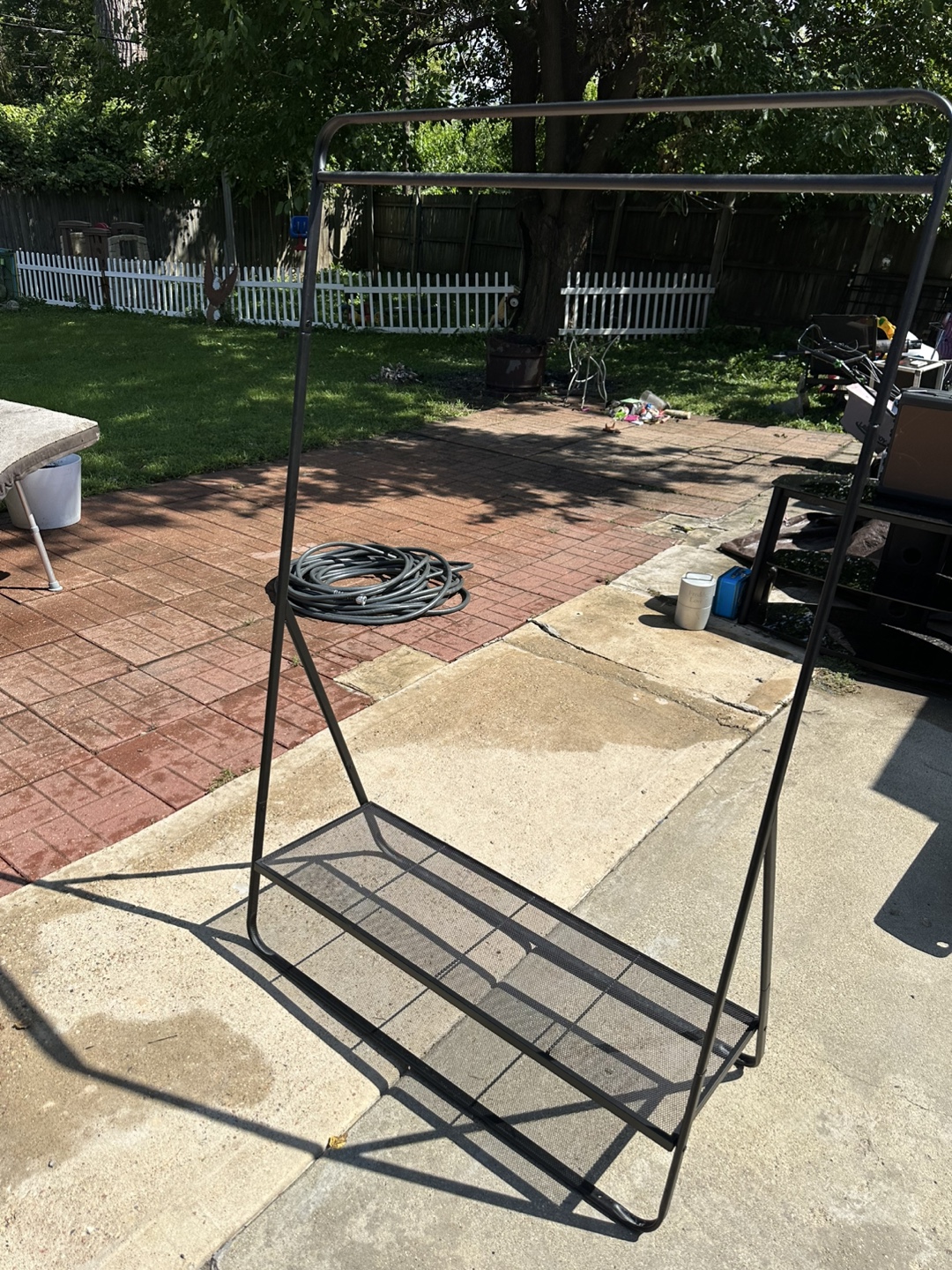 Black Metal Clothing Rack - 66" Tall