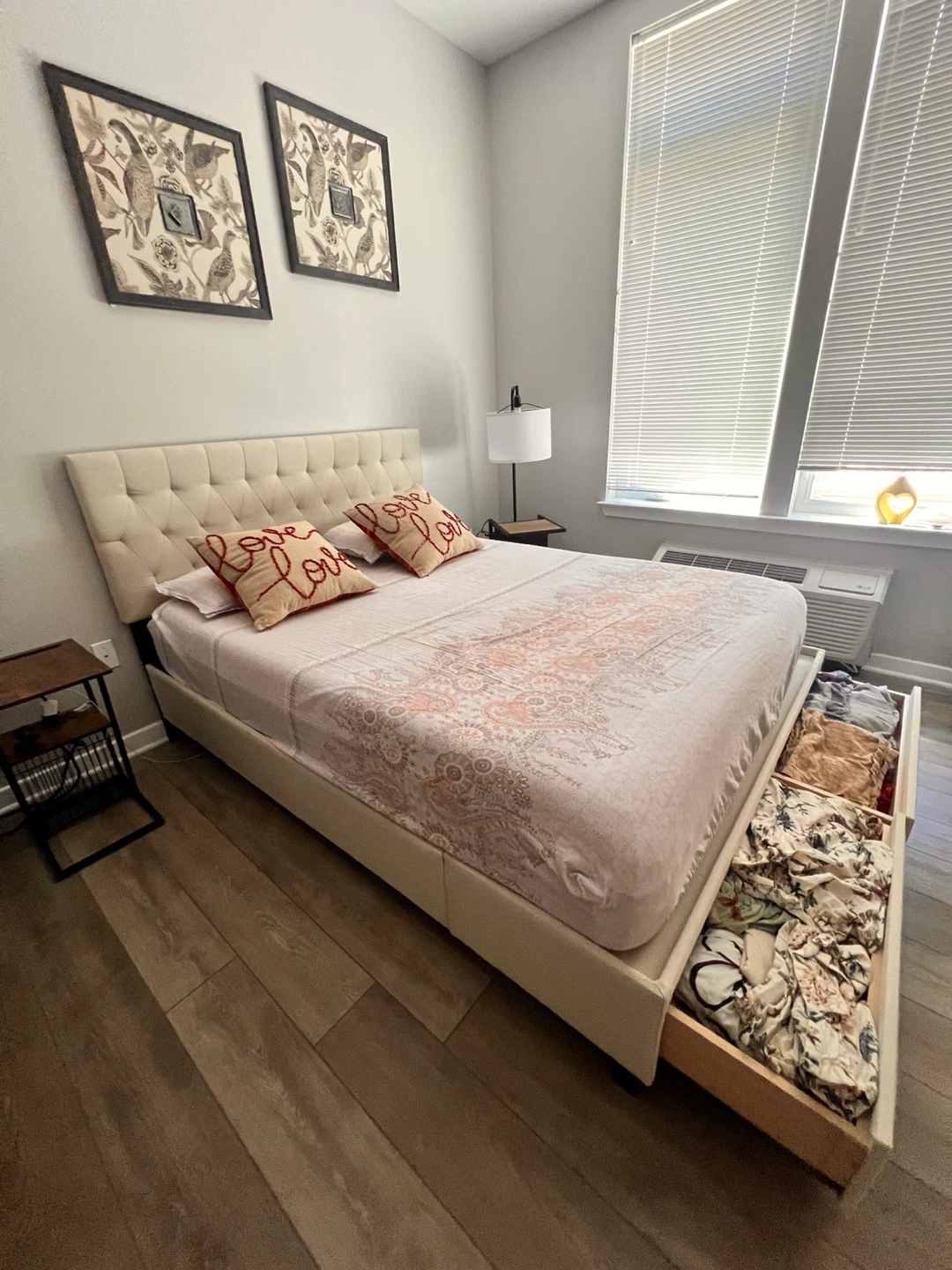 Queen Bed Frame w/ Headboard & 2 Drawers - photo 2