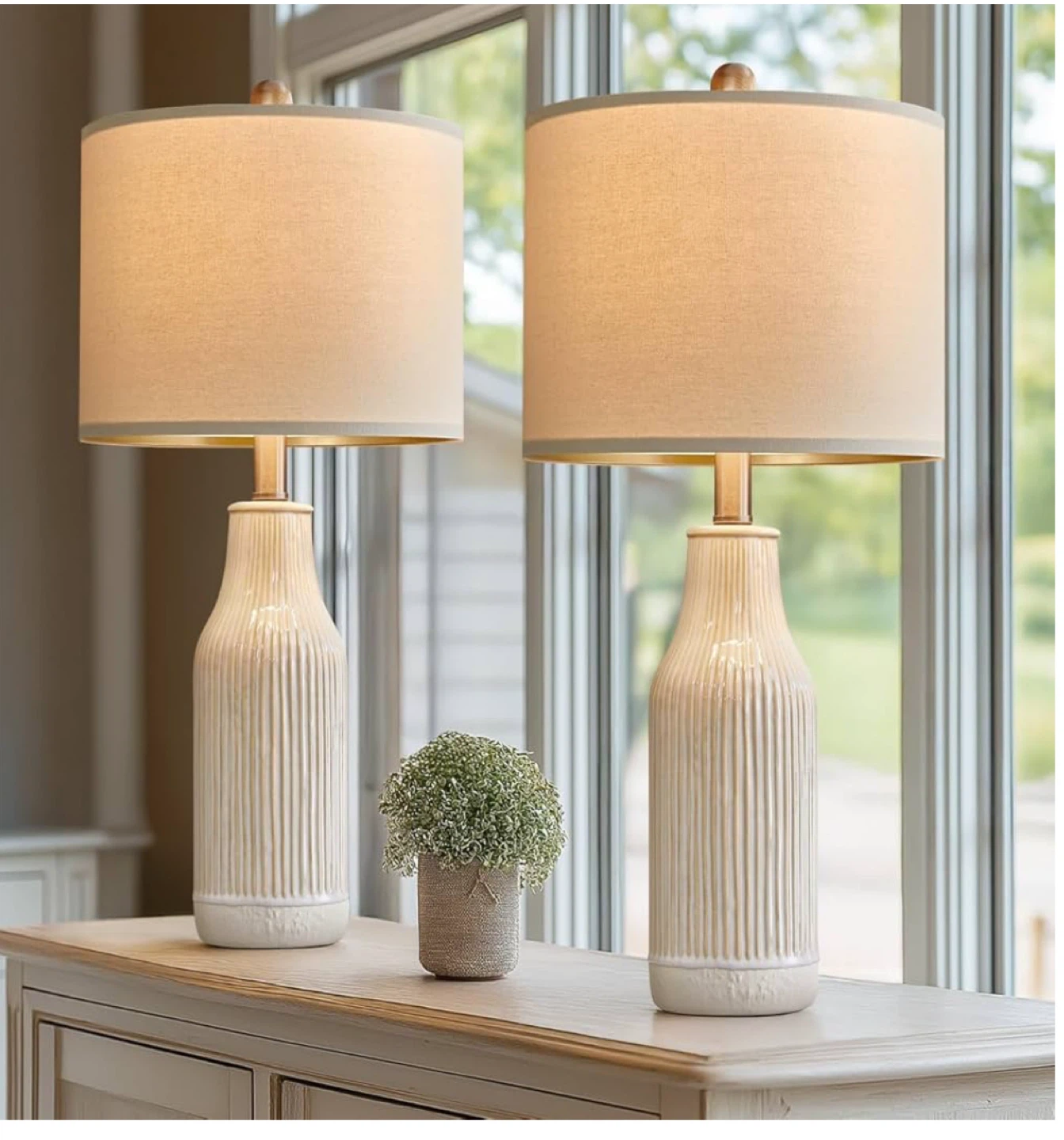 Set of 2 Neutral Table Lamps