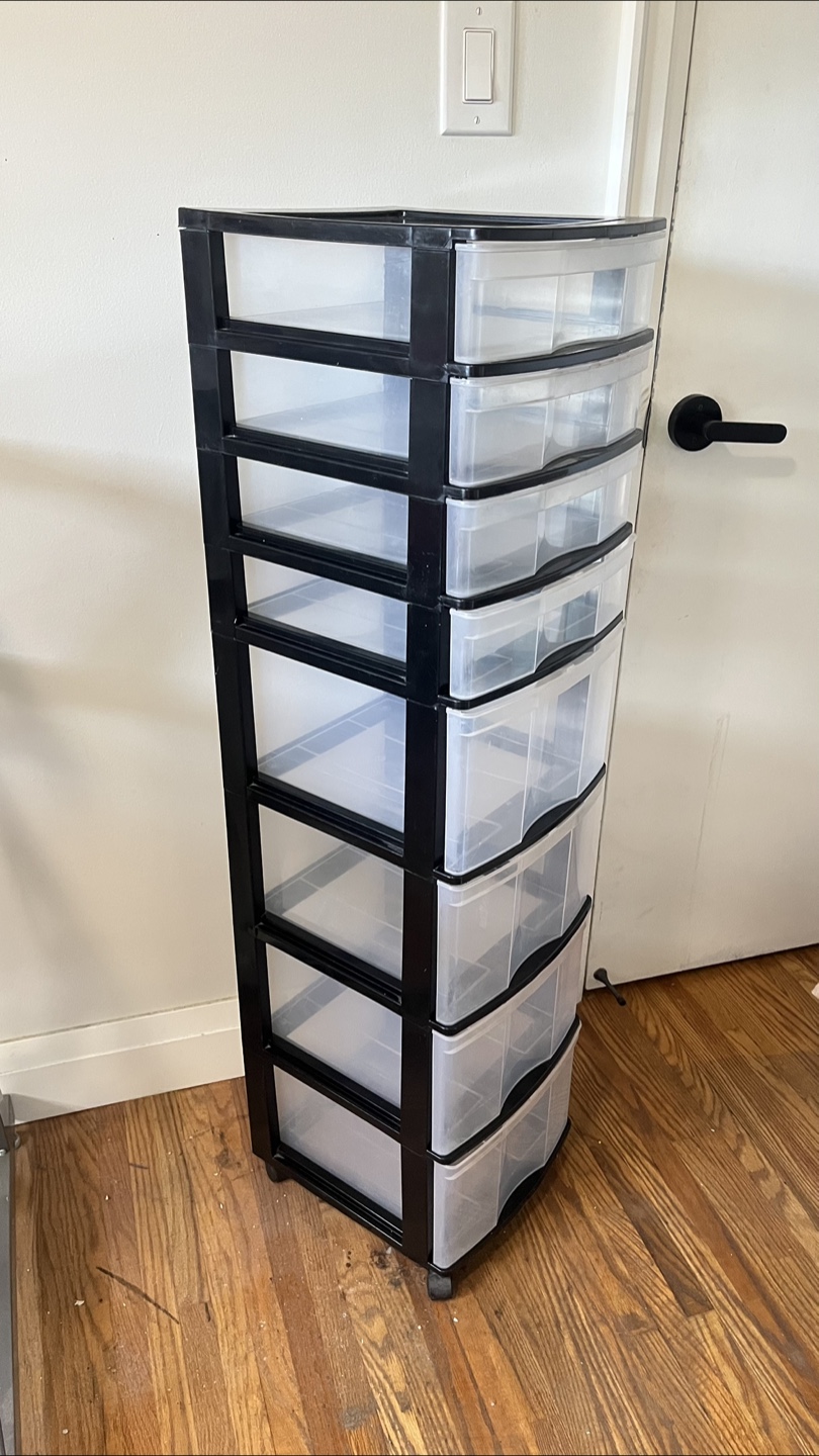Tall Plastic 8-Drawer Storage Unit on Wheels - photo 2