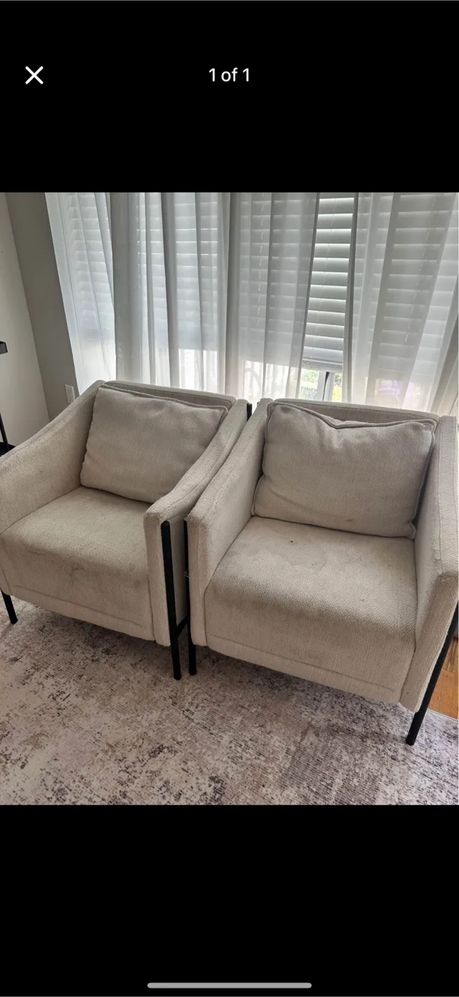 Beige Armchairs (Set of 2) thumbnail