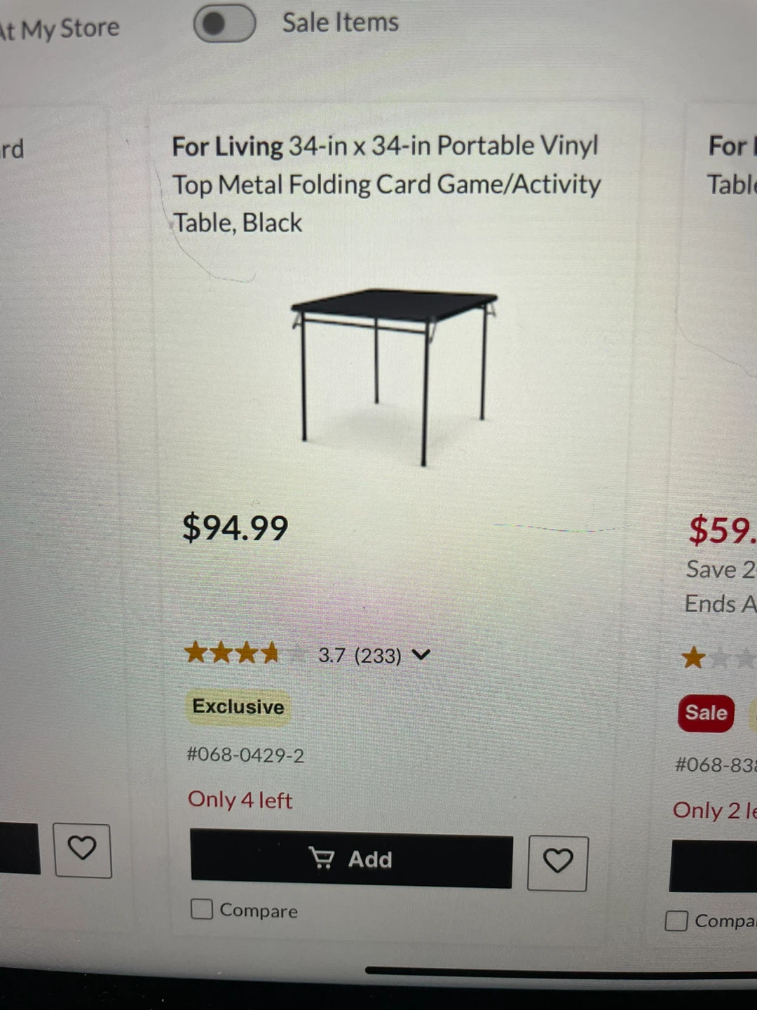 For Living 34" Folding Card Table - photo 4