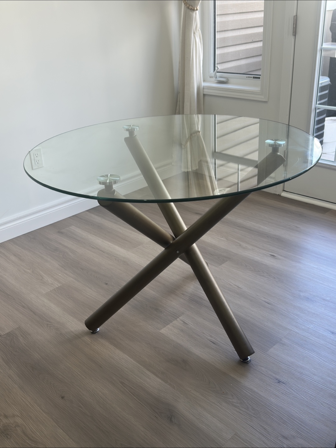 Glass dining table