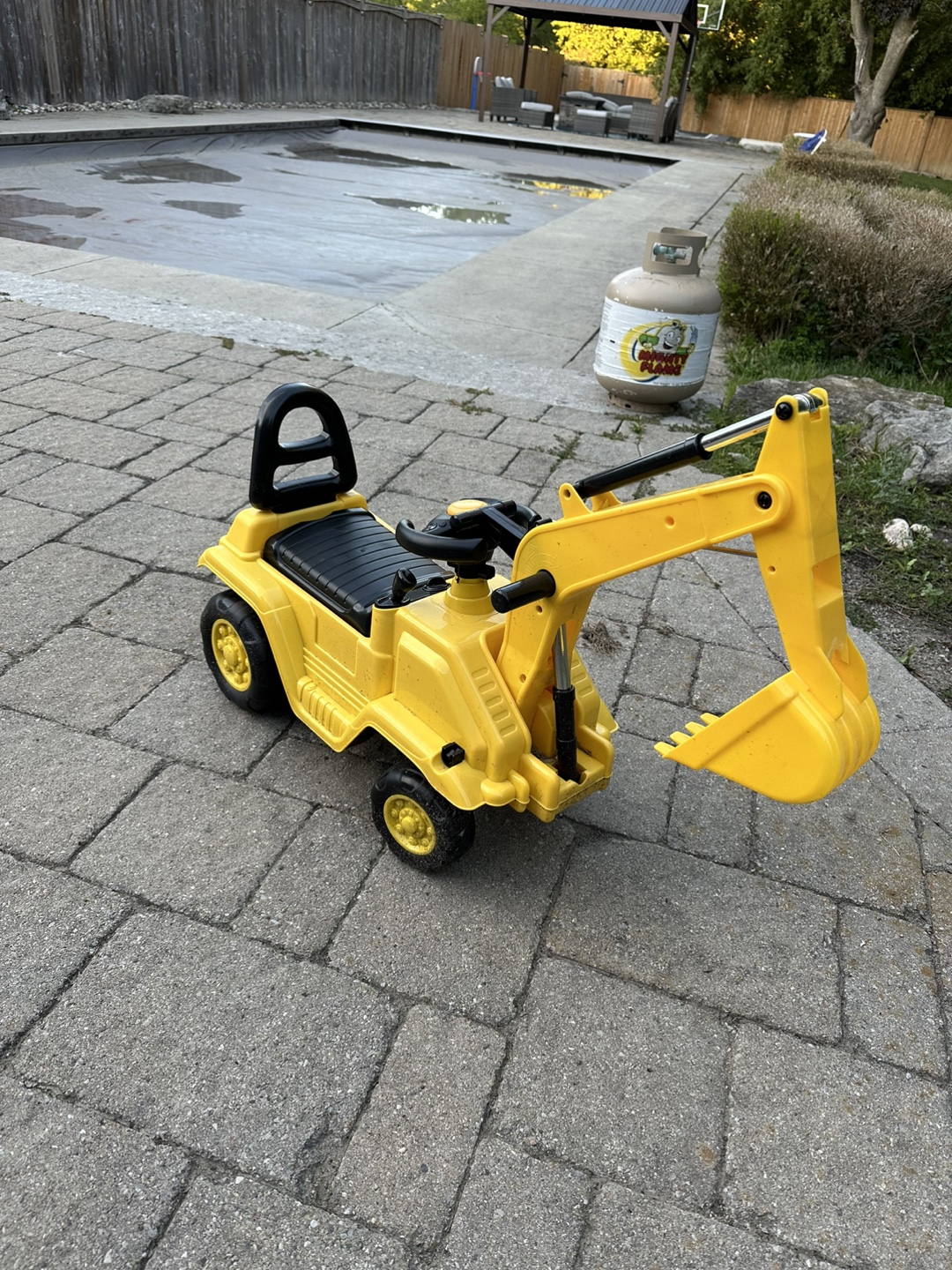 Ride-On Excavator Toy - Yellow