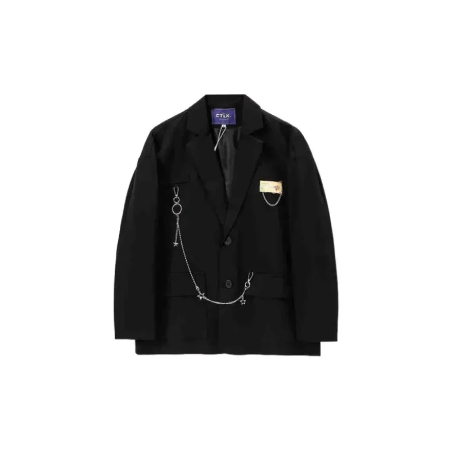 NEVER WORN Black Blazer with Chain Detail image indicator(2)