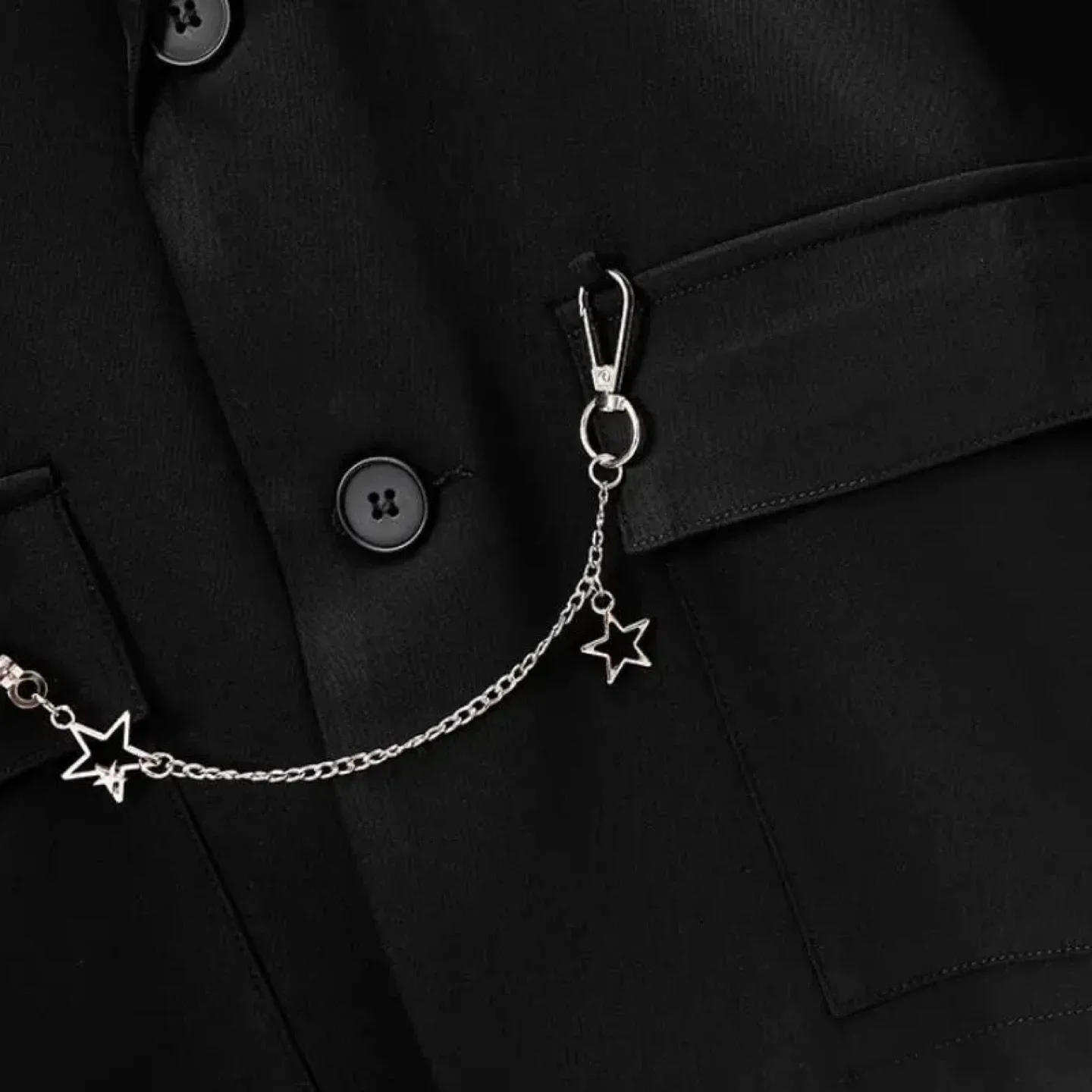 NEVER WORN Black Blazer with Chain Detail image indicator(4)