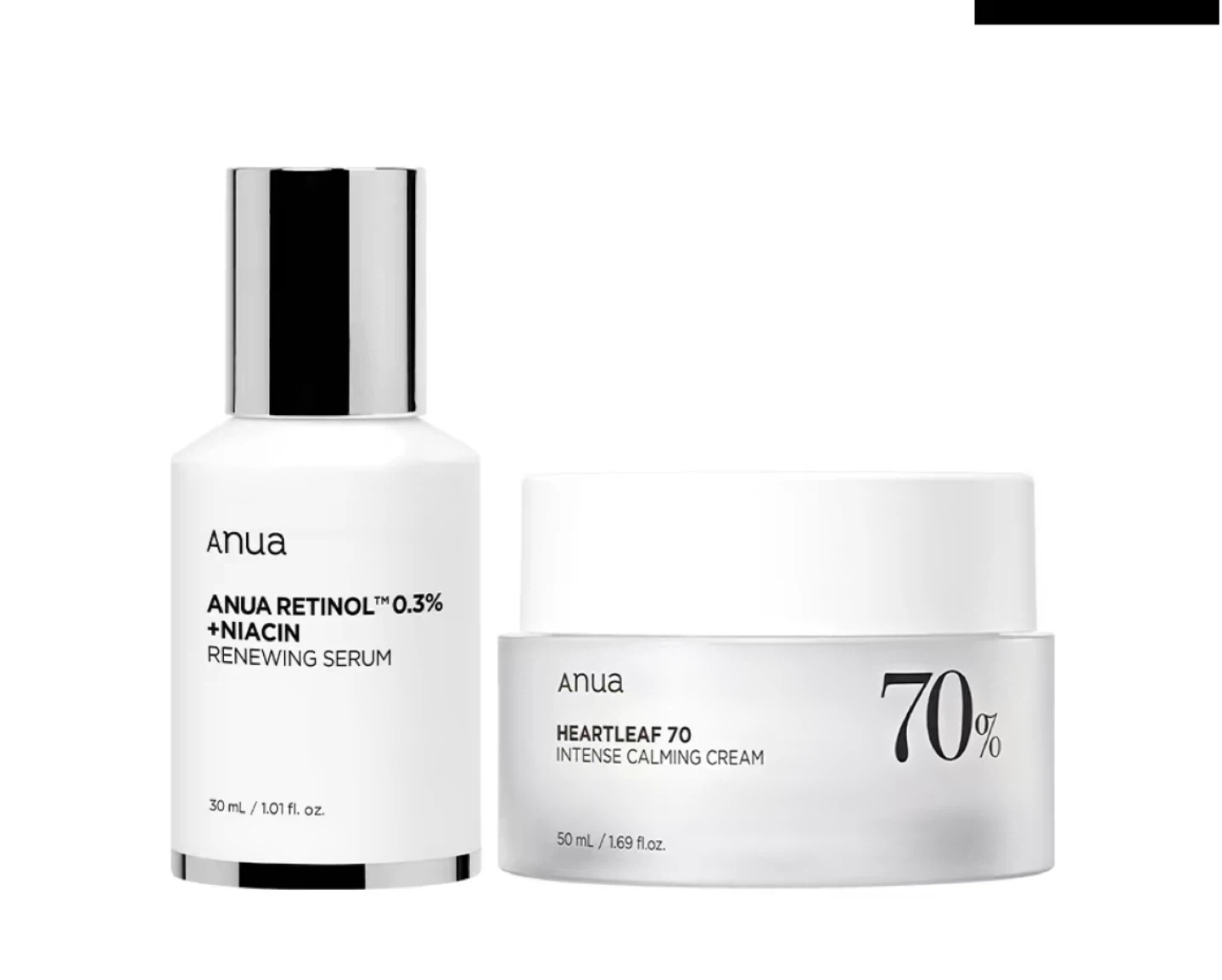 Anua Retinol 0.3% + Niacin Renewing Serum & Calming Cream