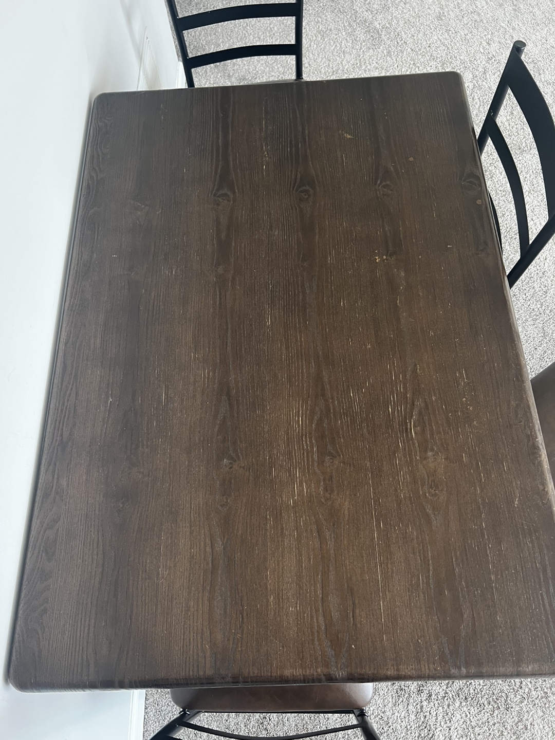 Dining Table with 4 Chairs - Brown & Black - photo 3