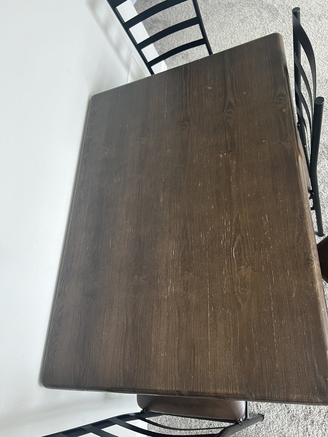 Dining Table with 4 Chairs - Brown & Black - photo 4