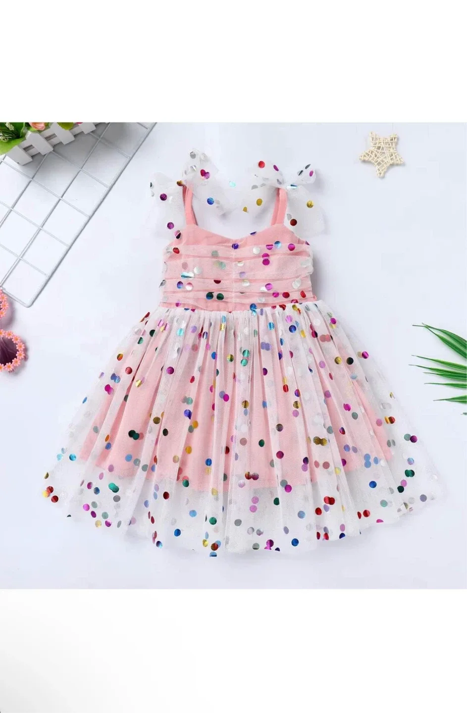 Pink Confetti Tulle Dress