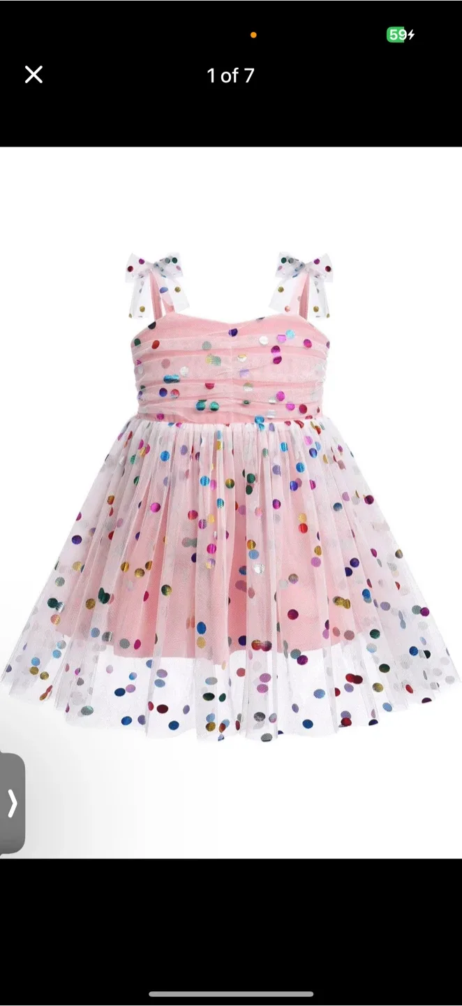 Pink Confetti Tulle Dress image indicator(2)
