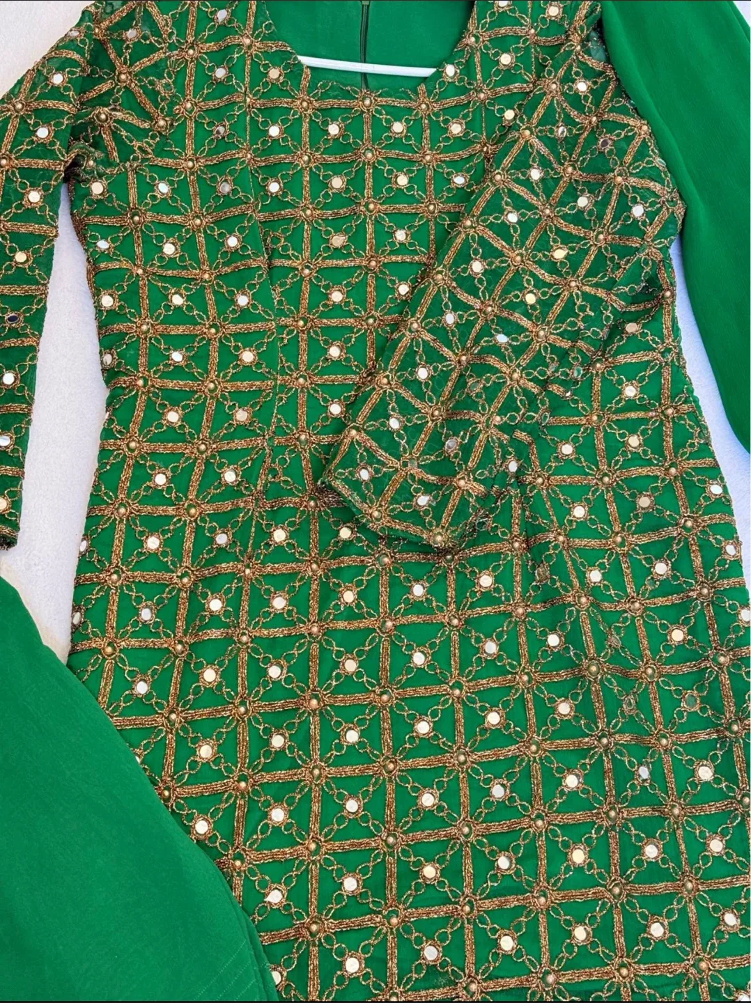 Green Embroidered Salwar Kameez Suit image indicator(2)