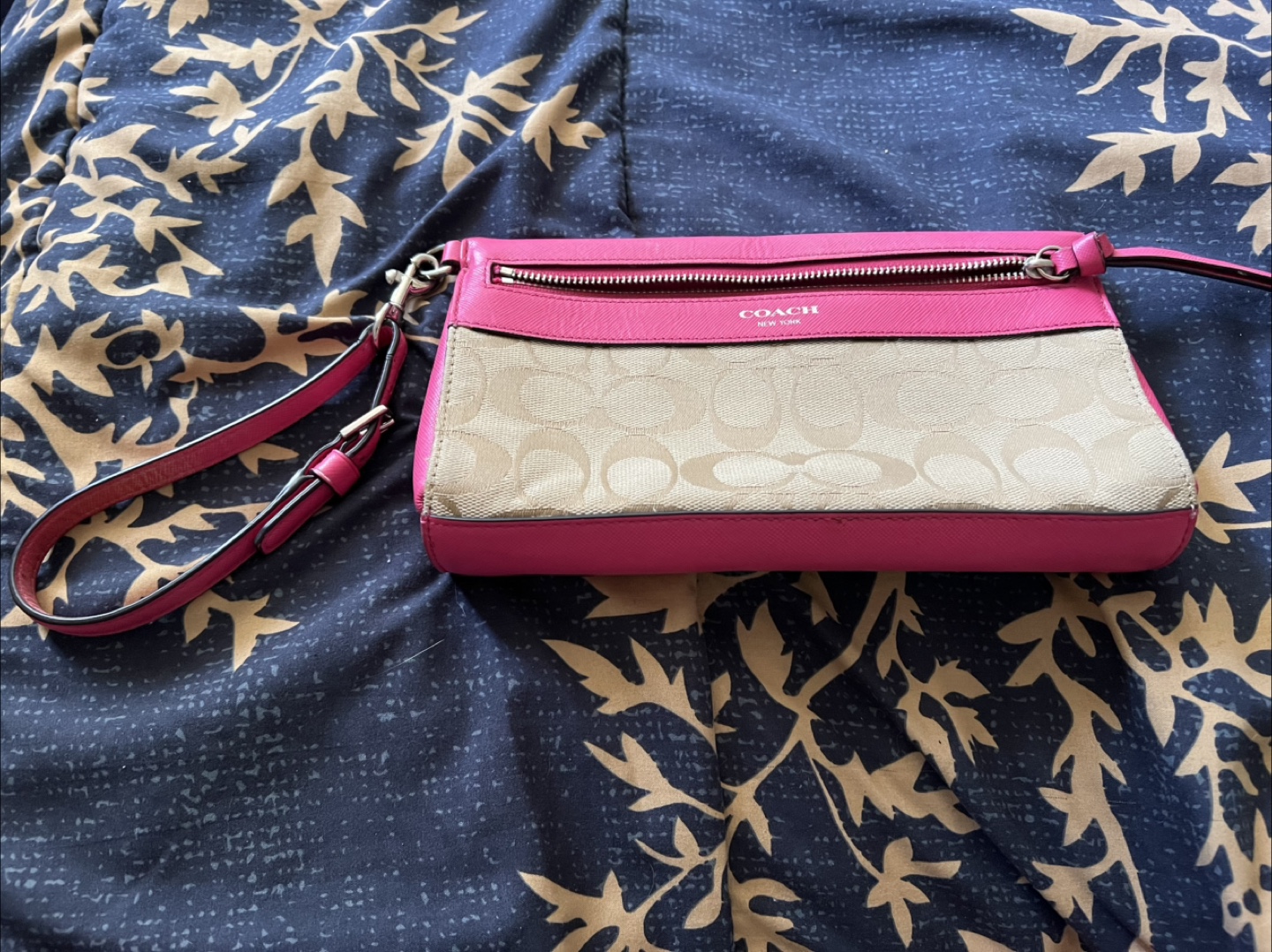 Coach Pink & Beige Wristlet