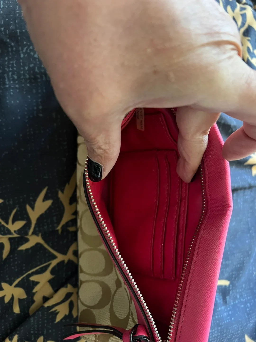 Coach Pink & Beige Wristlet image indicator(2)