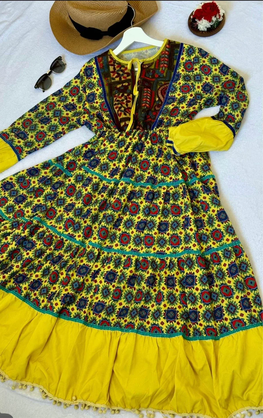 Yellow Patterned Dress image indicator(5)