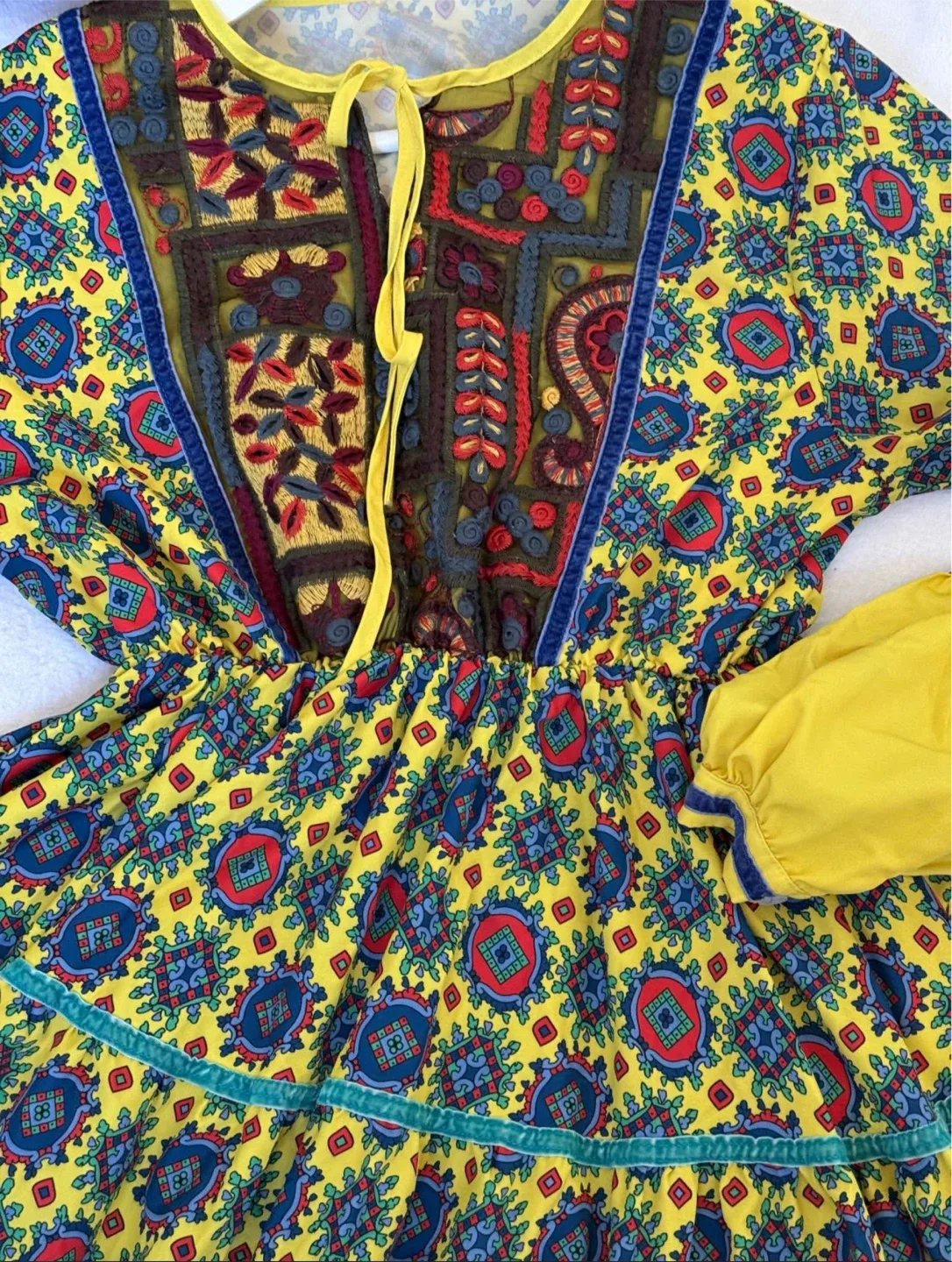 Yellow Patterned Dress image indicator(3)