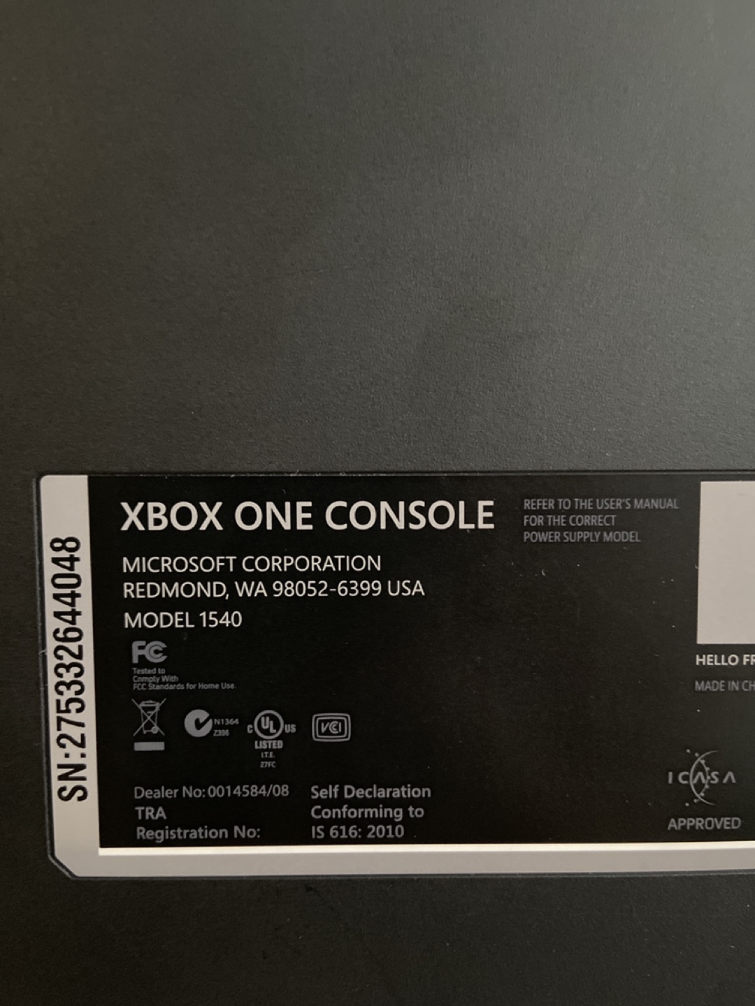 Original Xbox One Console - photo 3