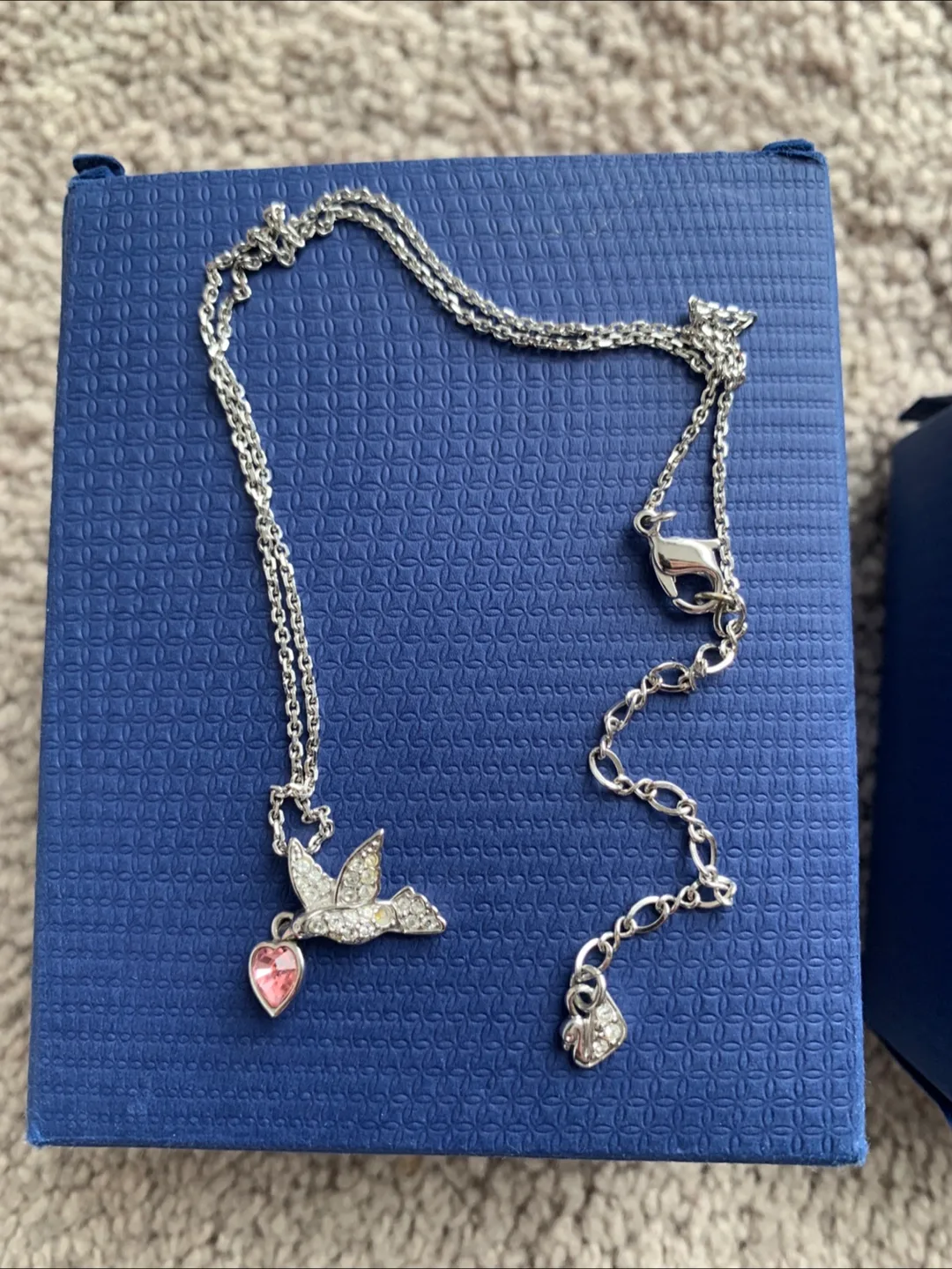 Swarovski Silver Dove Necklace (No Box ) thumbnail