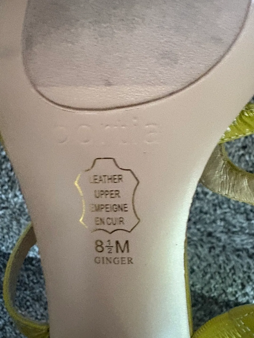 Portia Ginger Yellow Leather Sandals - Size 8.5 image indicator(5)