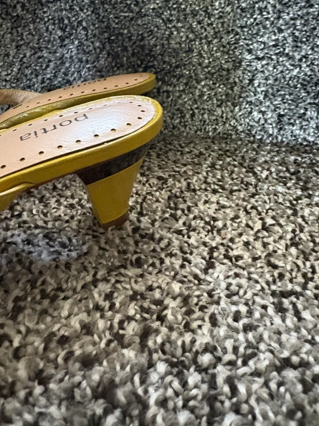 Portia Ginger Yellow Leather Sandals - Size 8.5 image indicator(6)