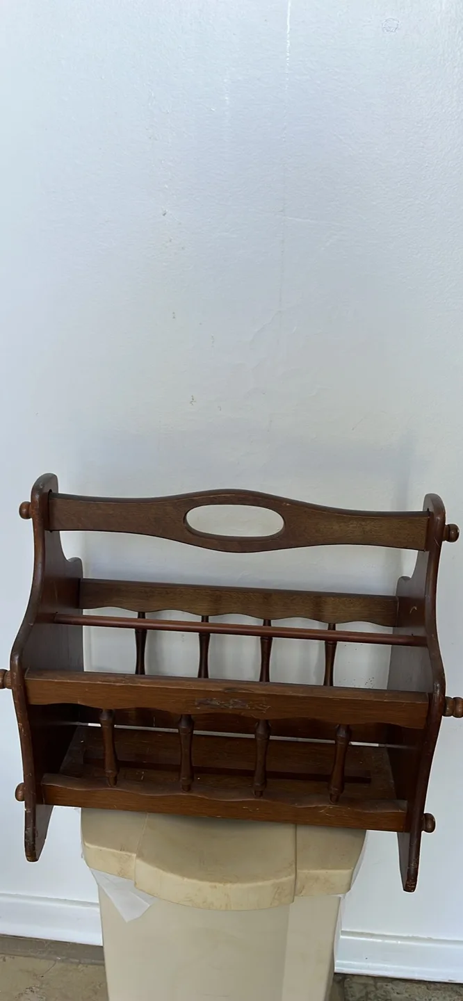 Vintage Wooden Magazine Rack image indicator(2)